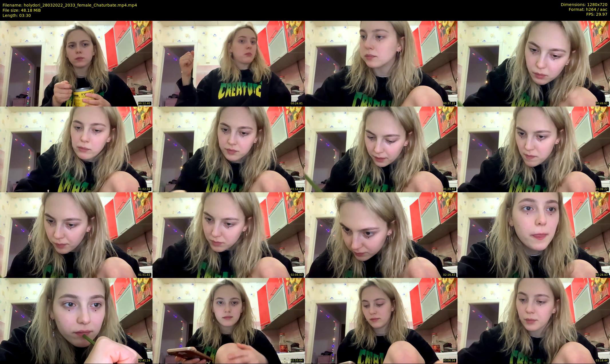 holydori — 4 minute Chaturbate female cam show recording, 720p, Mar 28, 2022