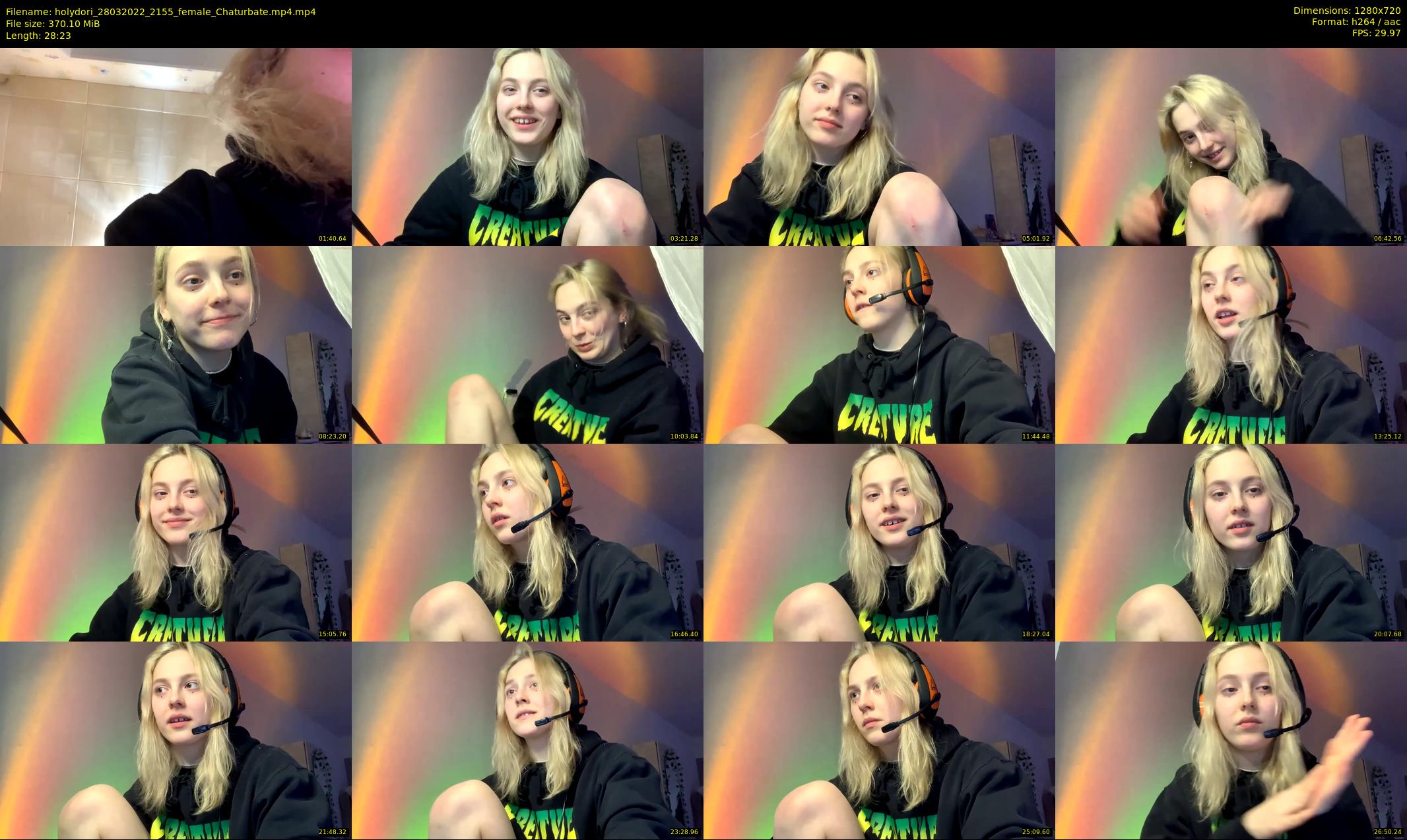 holydori — 29 minute Chaturbate female cam show recording, 720p, Mar 28, 2022