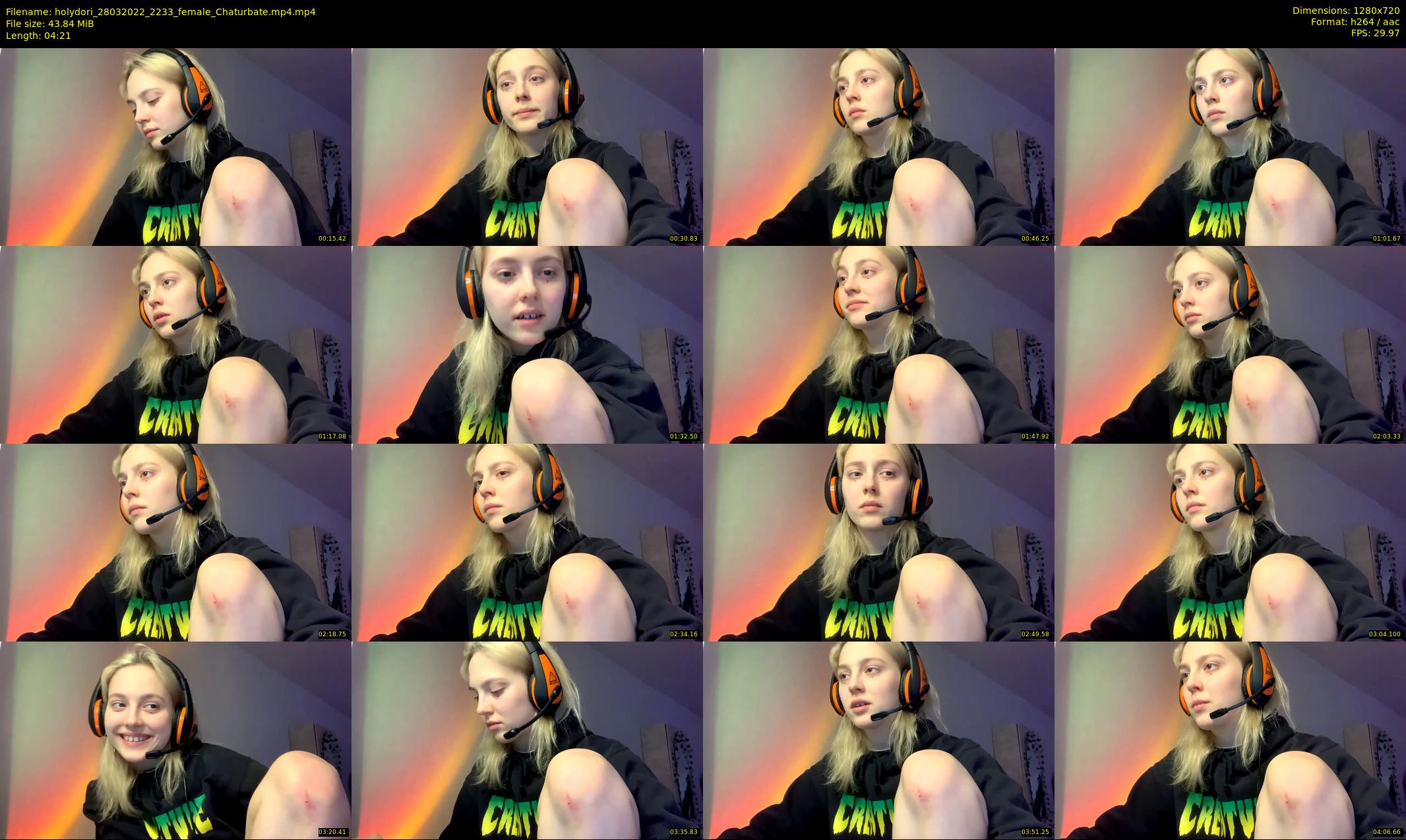 holydori — 5 minute Chaturbate female cam show recording, 720p, Mar 28, 2022