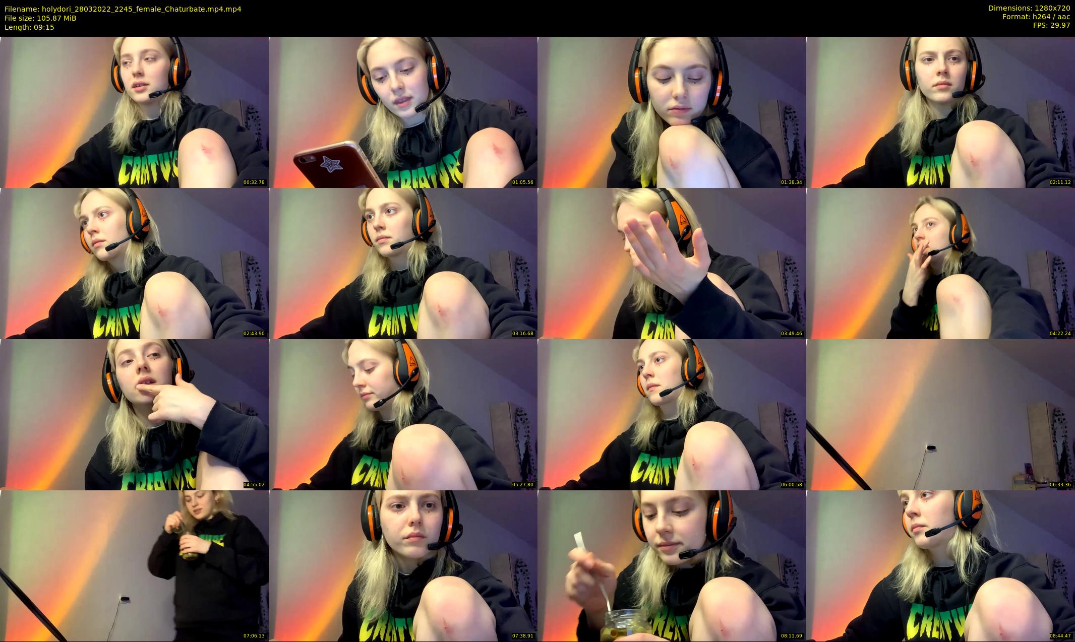 holydori — 10 minute Chaturbate female cam show recording, 720p, Mar 28, 2022