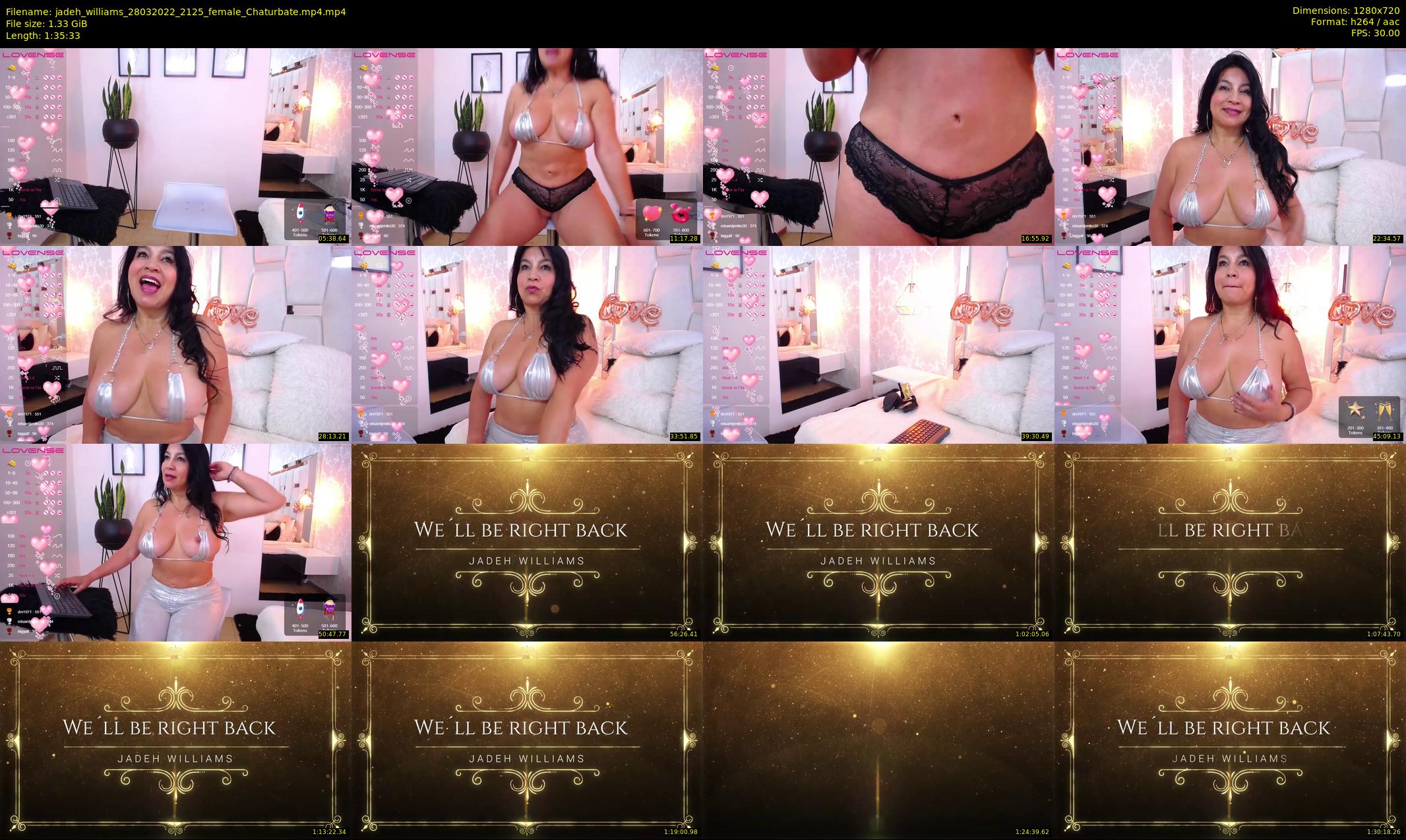 jadeh_williams — 96 minute Chaturbate female cam show recording, 720p, Mar 28, 2022