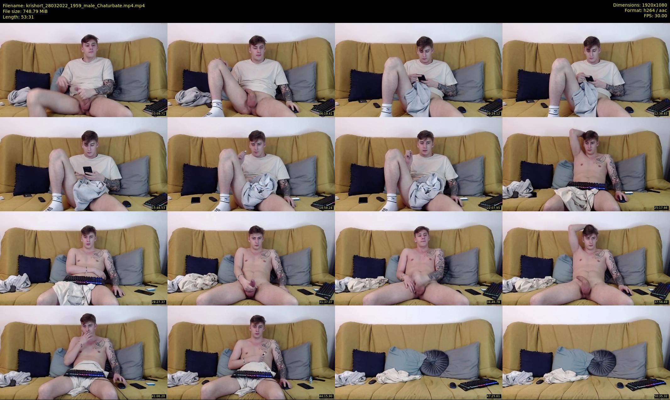 krishort — 54 minute Chaturbate male cam show recording, 1080p, Mar 28, 2022
