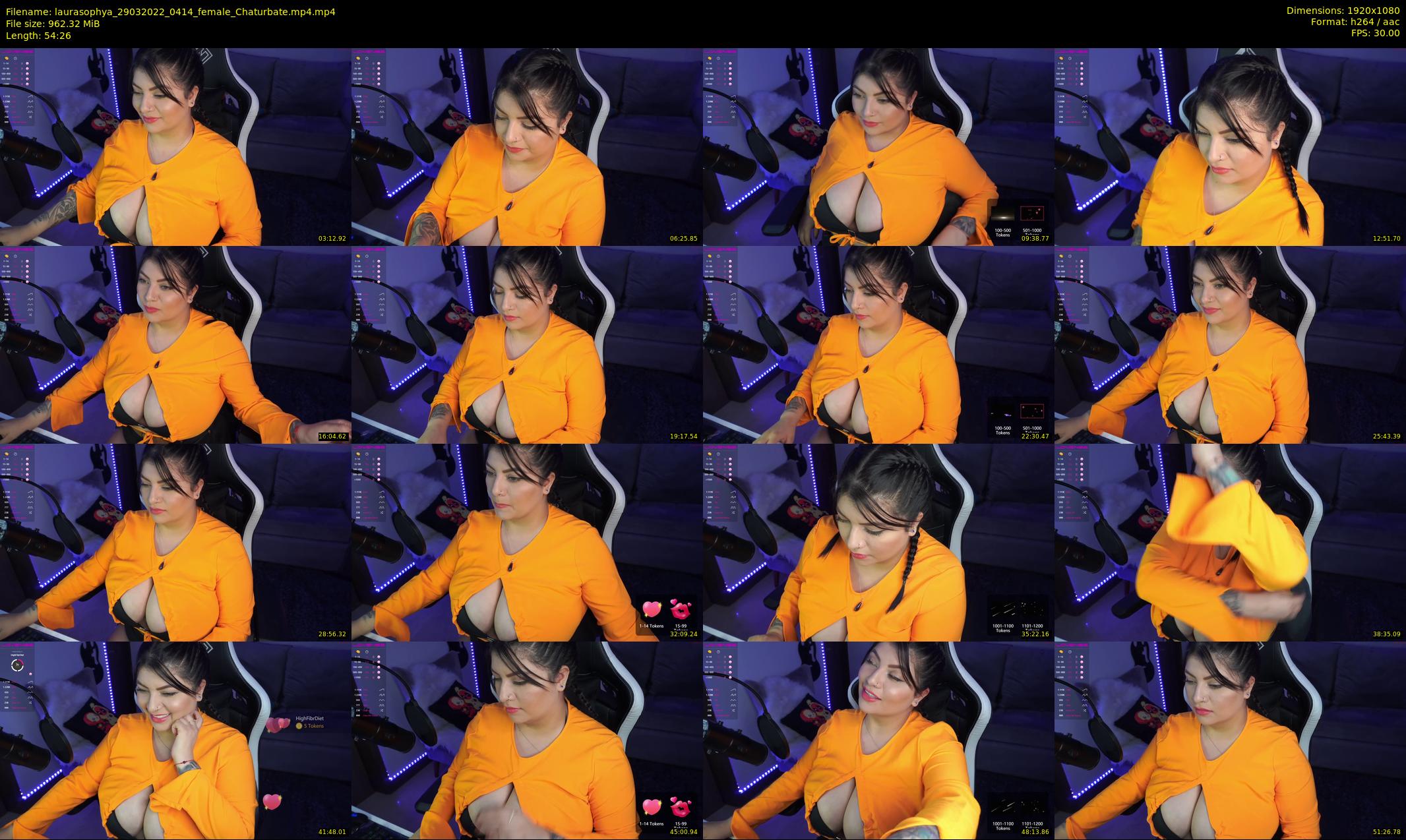laurasophya — 55 minute Chaturbate female cam show recording, 1080p, Mar 29, 2022