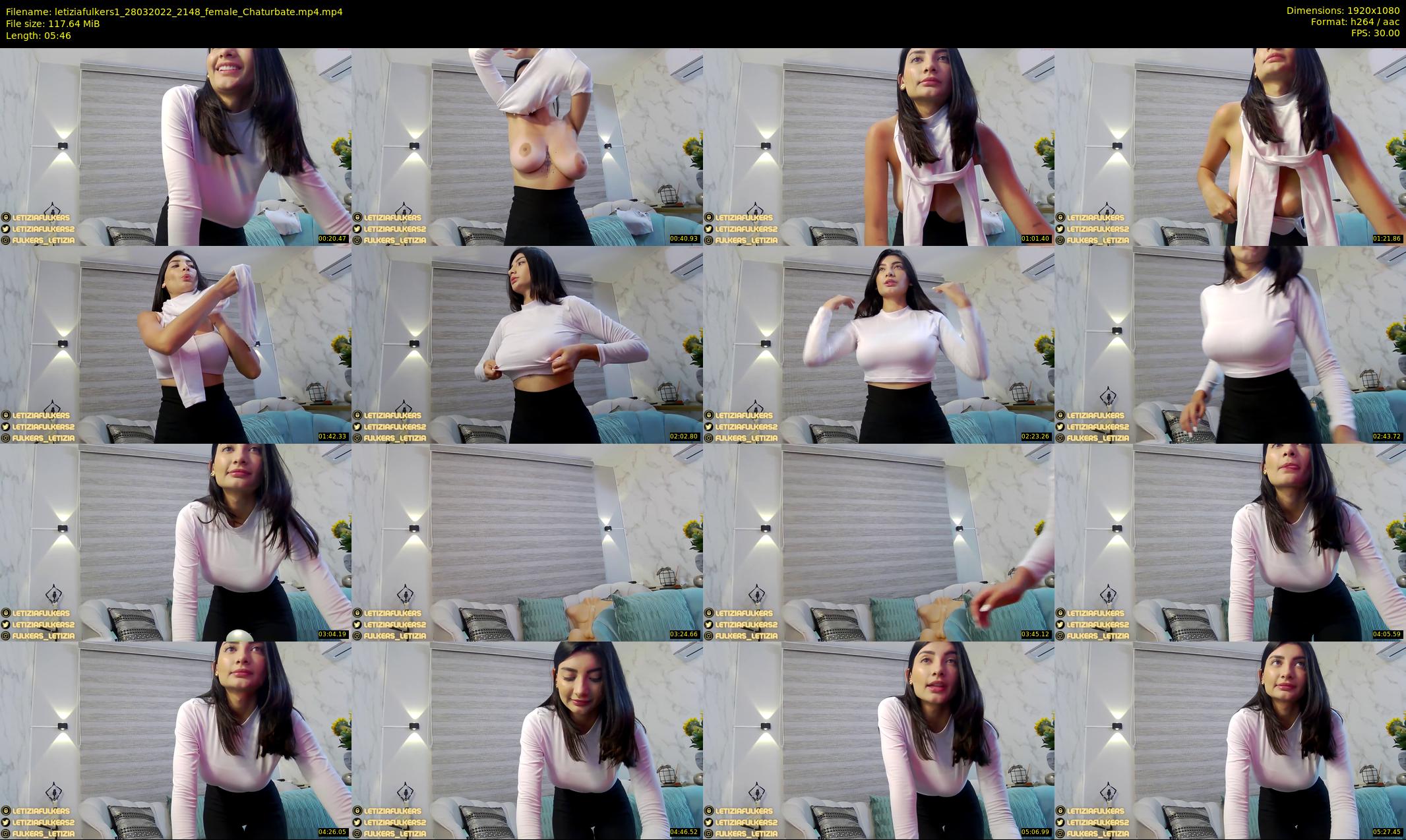 letiziafulkers1 — 6 minute Chaturbate female cam show recording, 1080p, Mar 28, 2022