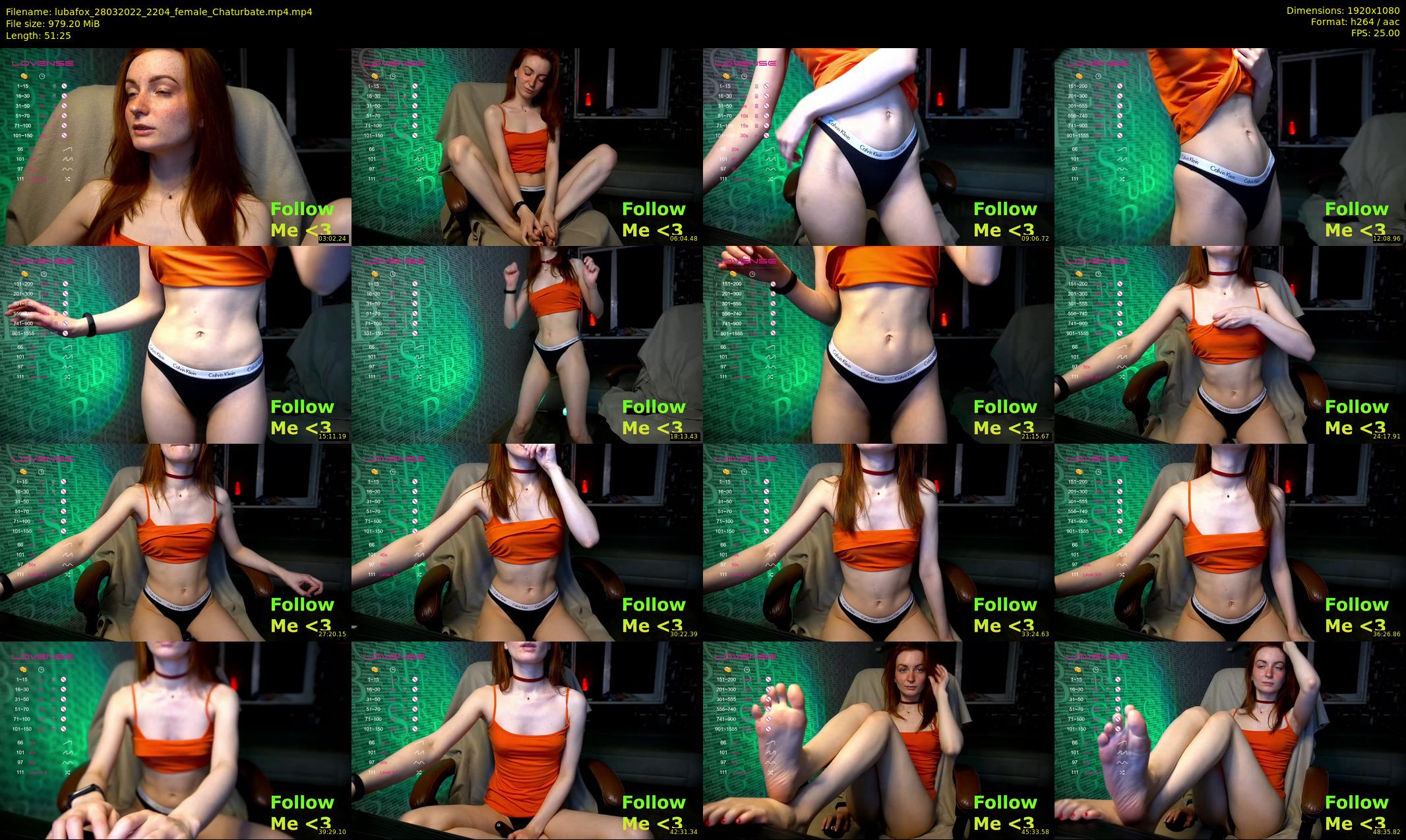 lubafox — 52 minute Chaturbate female cam show recording, 1080p, Mar 28, 2022