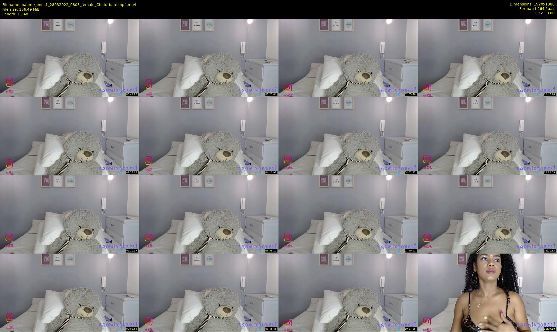 naomixjones1 — 12 minute Chaturbate female cam show recording, 1080p, Mar 28, 2022