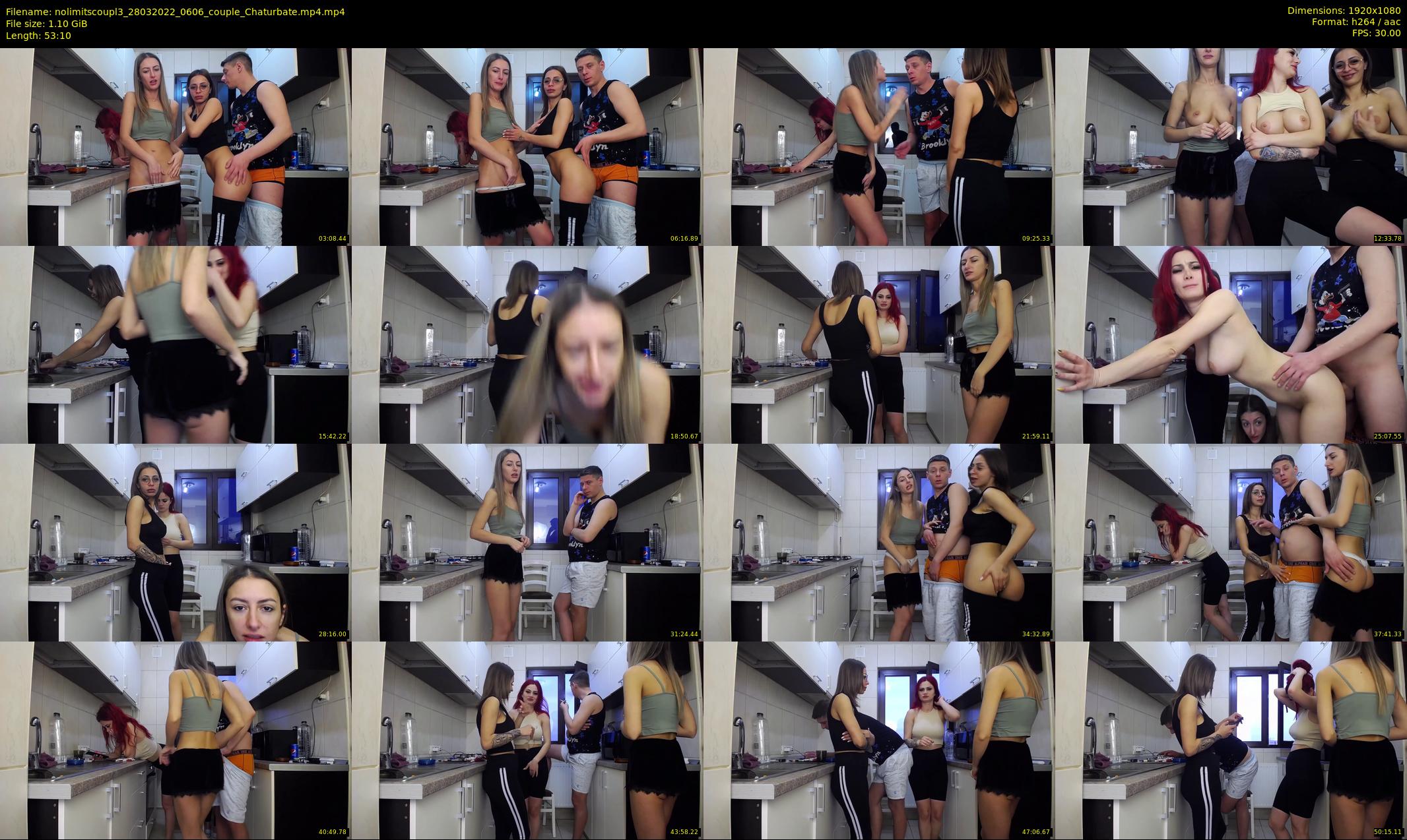 nolimitscoupl3 — 54 minute Chaturbate couple cam show recording, 1080p, Mar 28, 2022