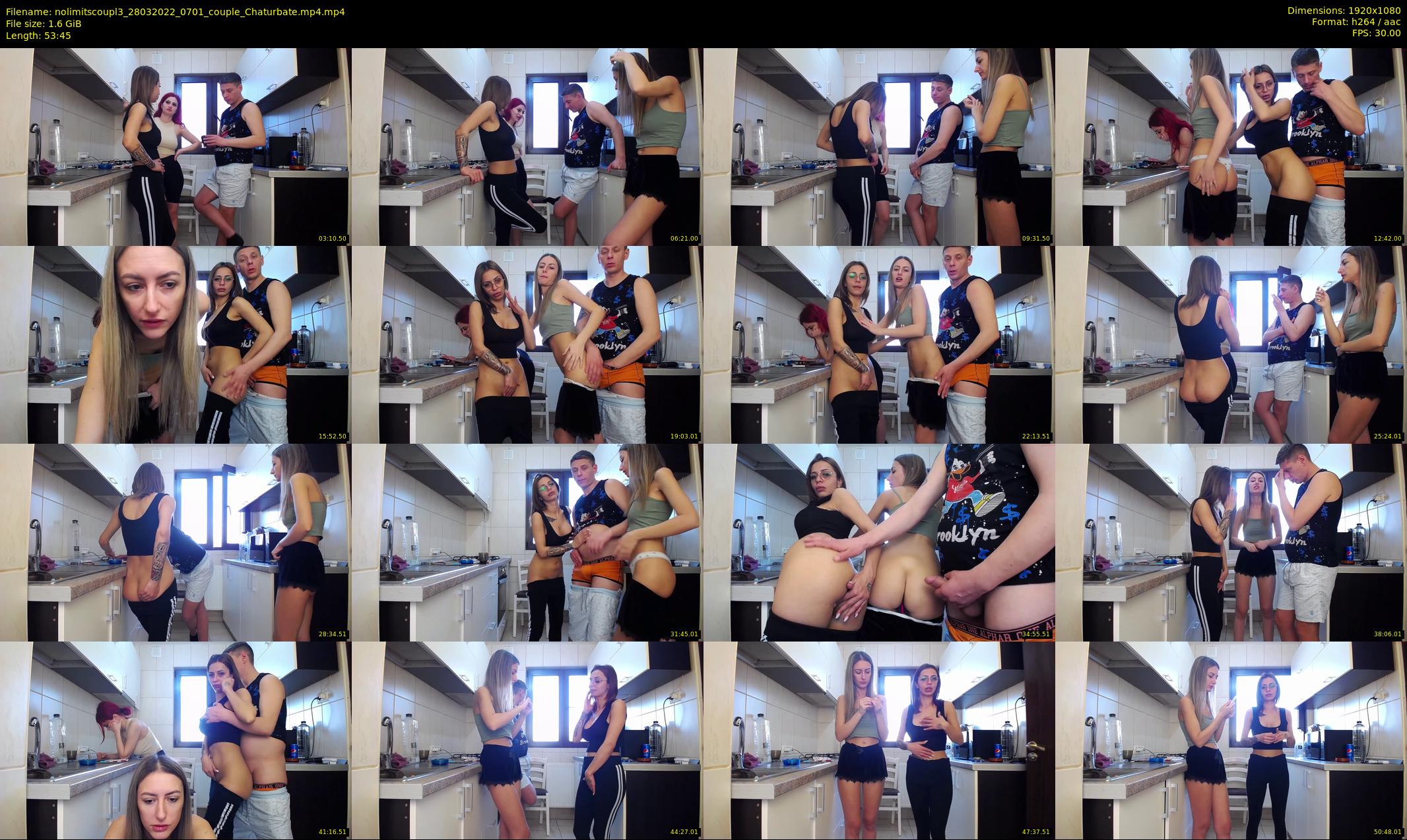 nolimitscoupl3 — 54 minute Chaturbate couple cam show recording, 1080p, Mar 28, 2022