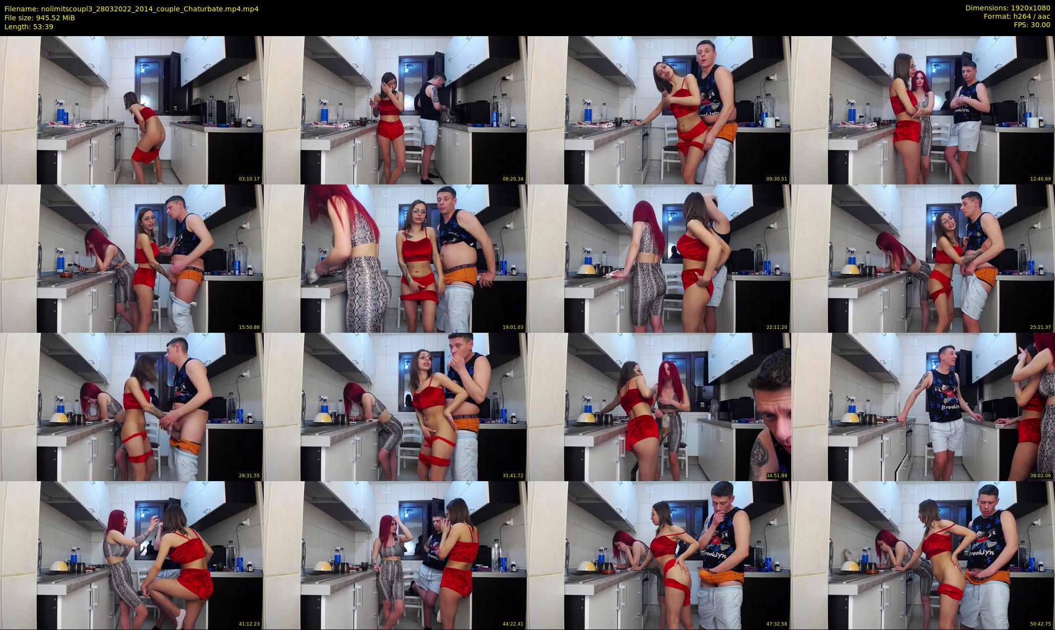 nolimitscoupl3 — 54 minute Chaturbate couple cam show recording, 1080p, Mar 28, 2022