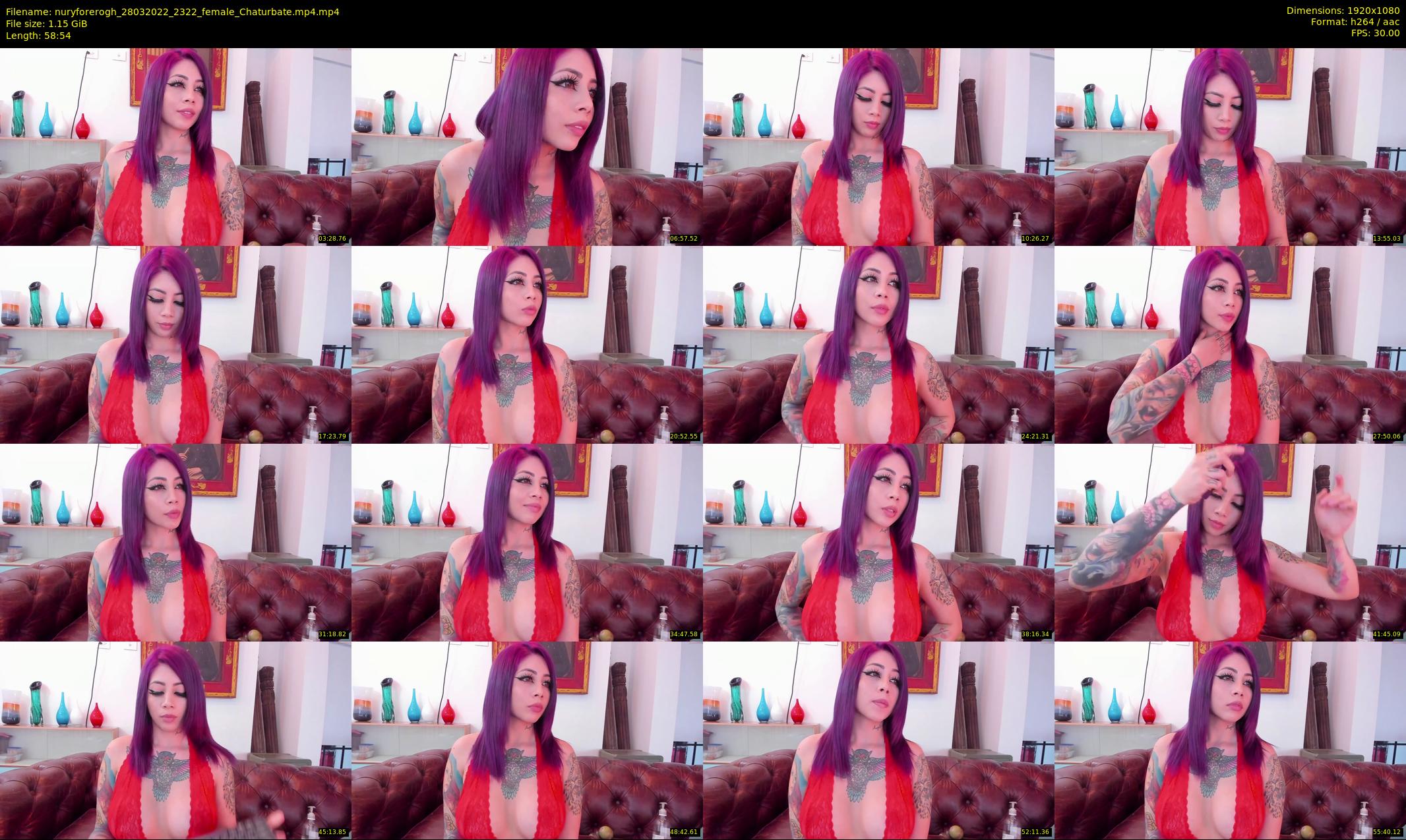 nuryforerogh — 59 minute Chaturbate female cam show recording, 1080p, Mar 28, 2022