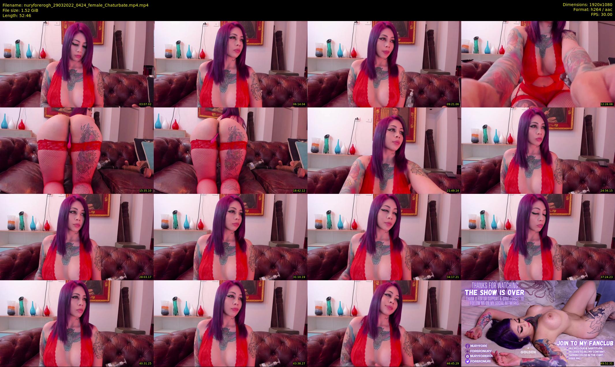 nuryforerogh — 53 minute Chaturbate female cam show recording, 1080p, Mar 29, 2022