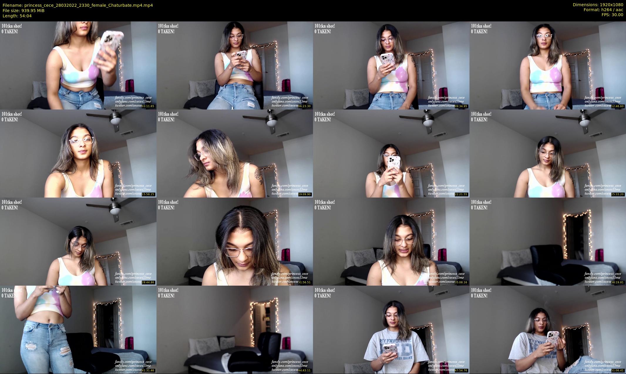 princess_cece — 55 minute Chaturbate female cam show recording, 1080p, Mar 28, 2022