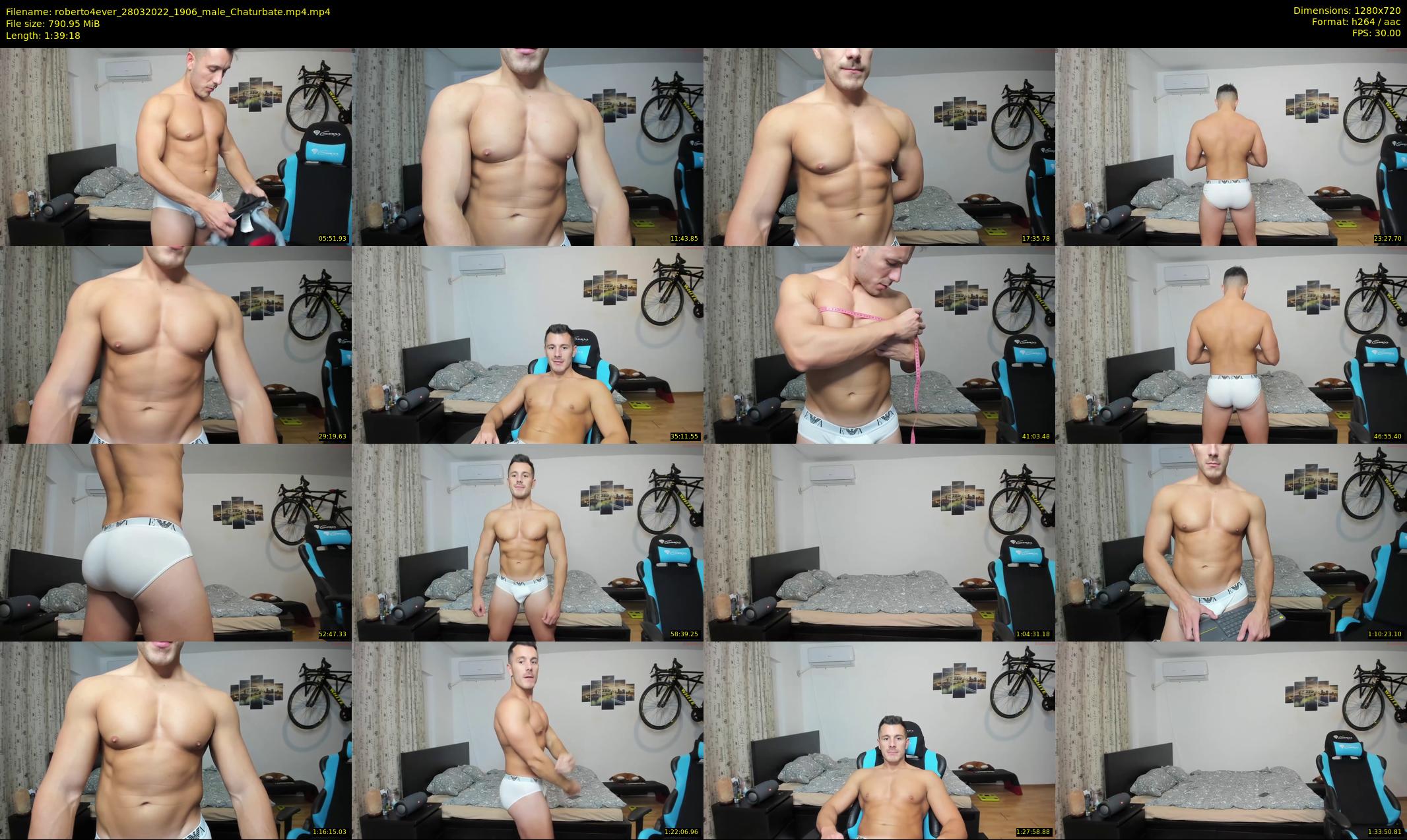 roberto4ever — 100 minute Chaturbate male cam show recording, 720p, Mar 28, 2022
