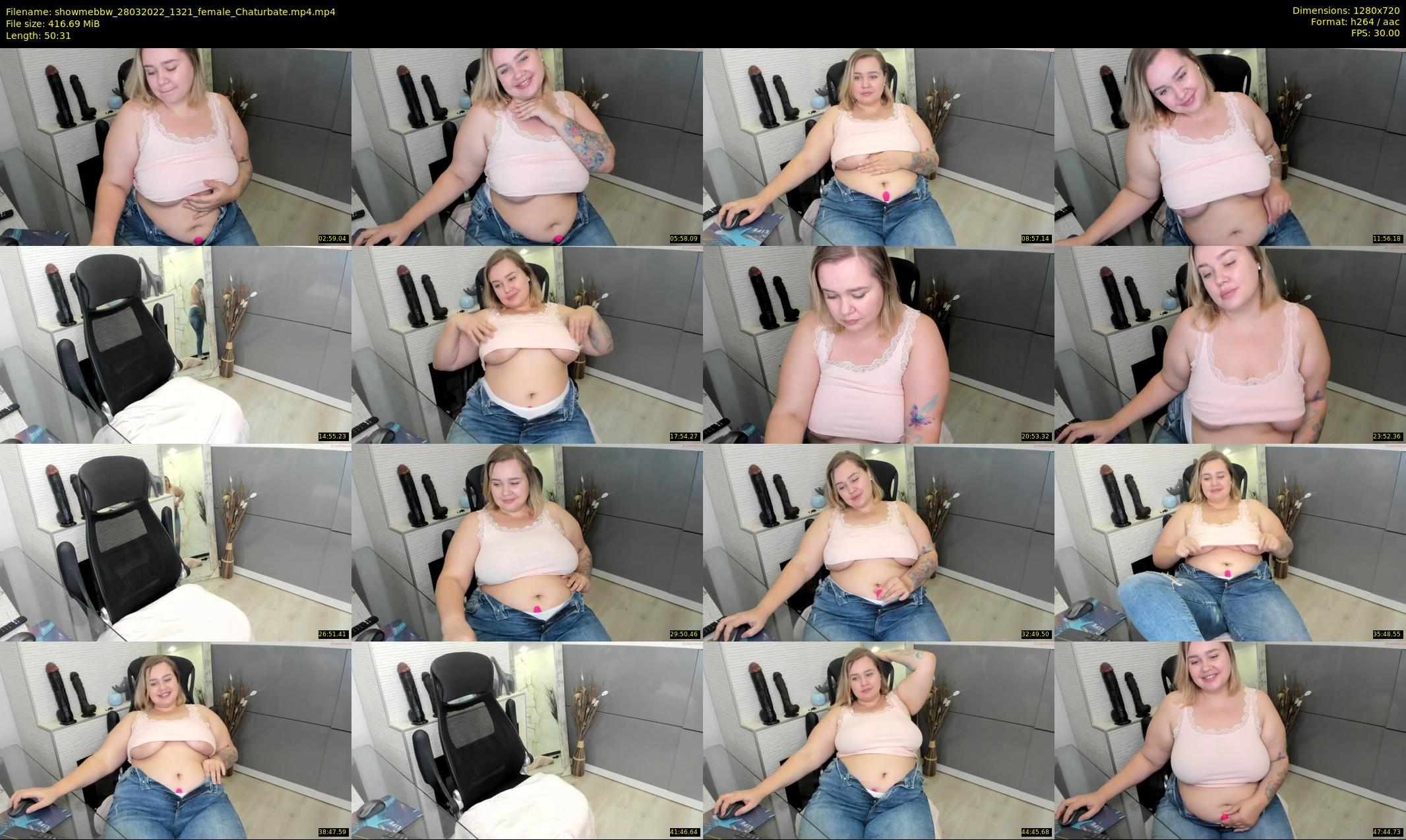 showmebbw — 51 minute Chaturbate female cam show recording, 720p, Mar 28, 2022
