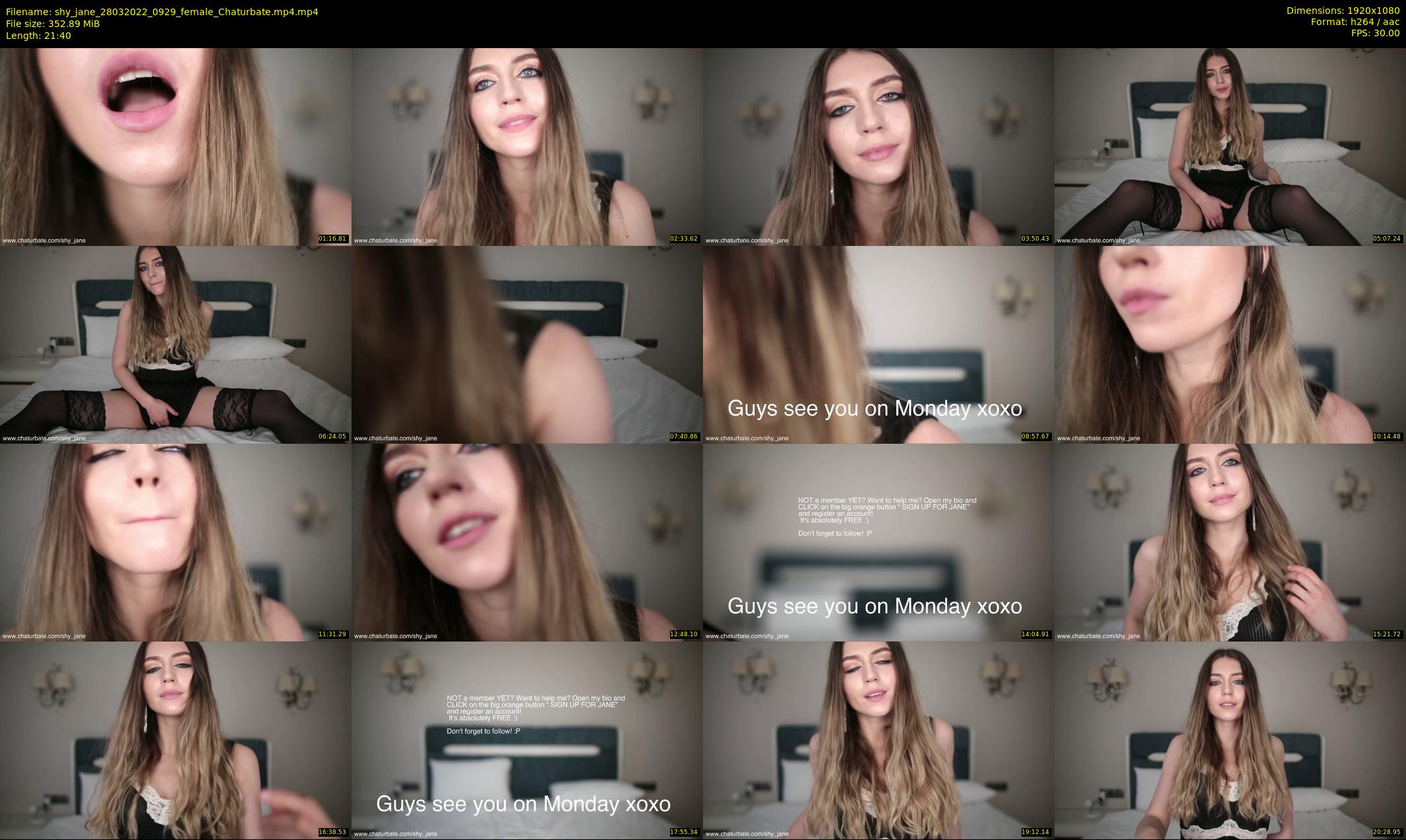 shy_jane — 22 minute Chaturbate female cam show recording, 1080p, Mar 28, 2022