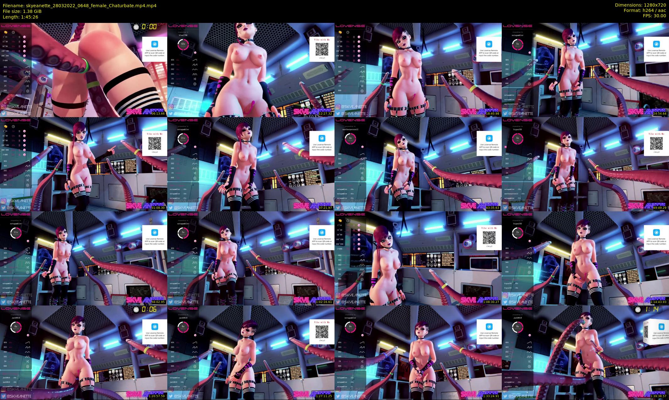 skyeanette — 106 minute Chaturbate female cam show recording, 720p, Mar 28, 2022