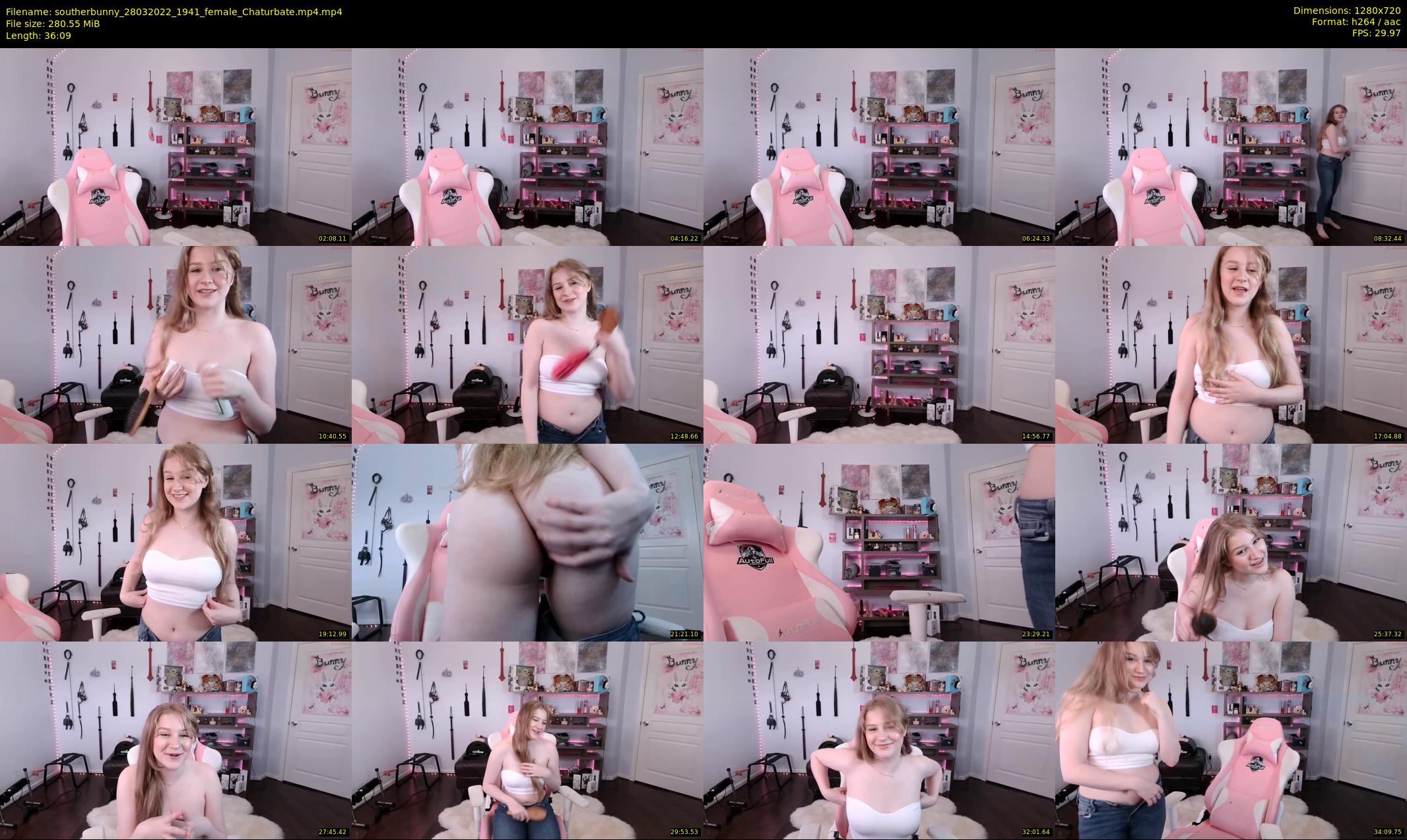 southerbunny — 37 minute Chaturbate female cam show recording, 720p, Mar 28, 2022