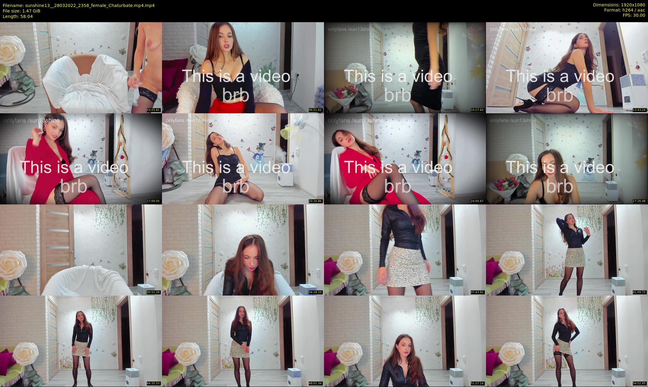 sunshine13_ — 59 minute Chaturbate female cam show recording, 1080p, Mar 28, 2022