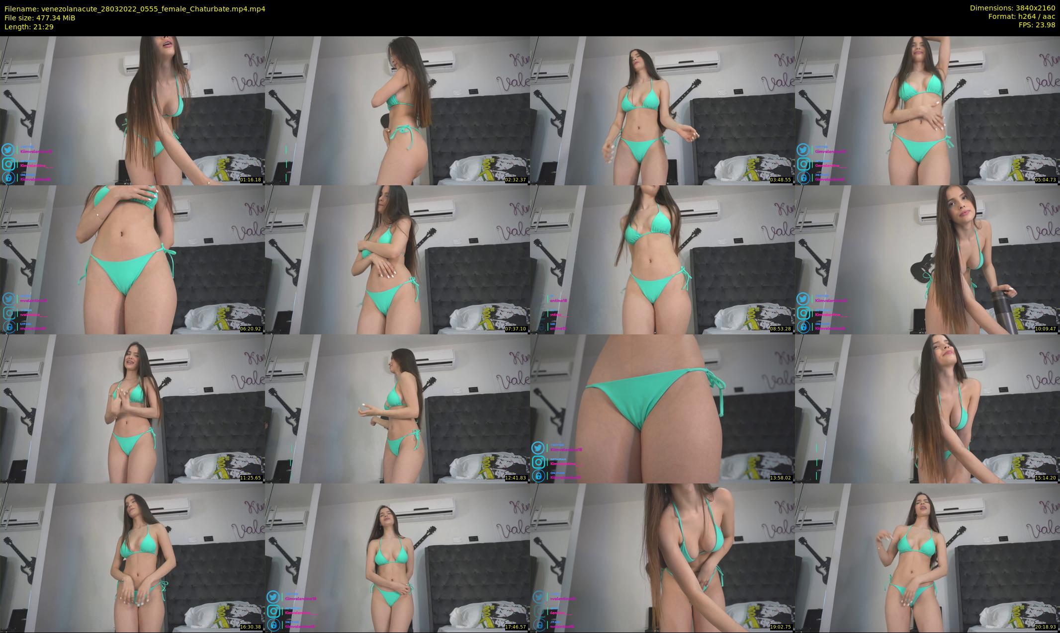 venezolanacute — 22 minute Chaturbate female cam show recording, 4K, Mar 28, 2022