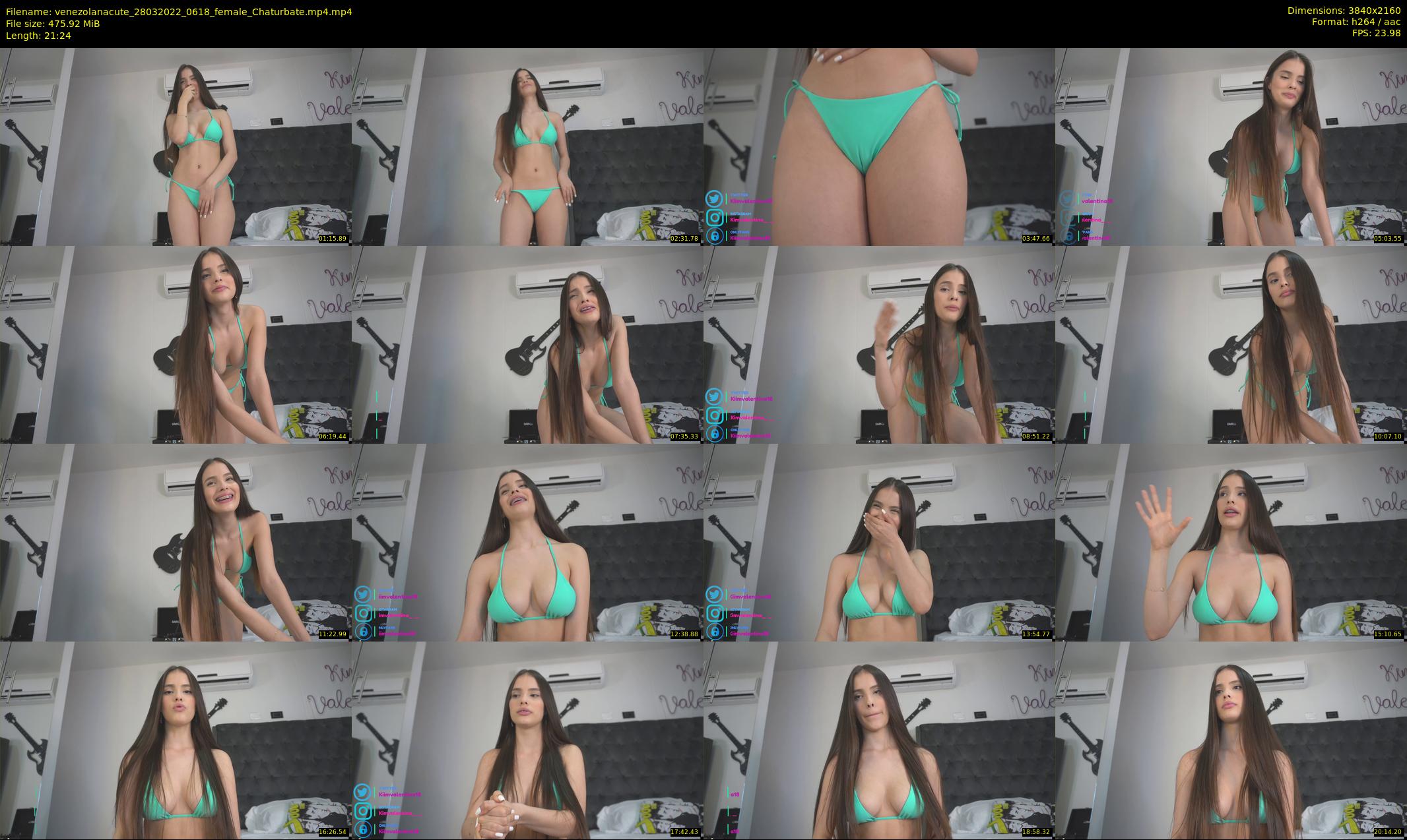 venezolanacute — 22 minute Chaturbate female cam show recording, 4K, Mar 28, 2022