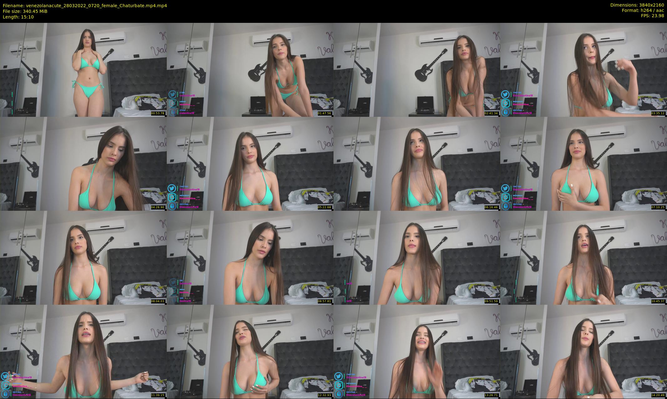 venezolanacute — 16 minute Chaturbate female cam show recording, 4K, Mar 28, 2022