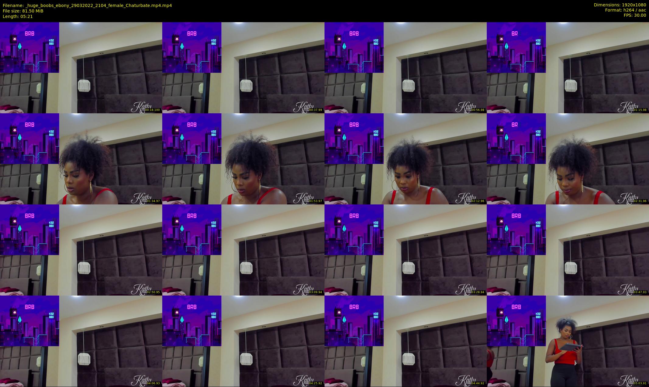 _huge_boobs_ebony — 6 minute Chaturbate female cam show recording, 1080p, Mar 29, 2022