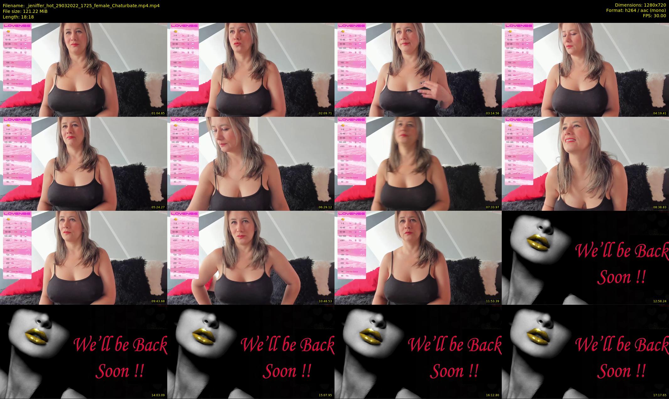 _jeniffer_hot — 19 minute Chaturbate female cam show recording, 720p, Mar 29, 2022