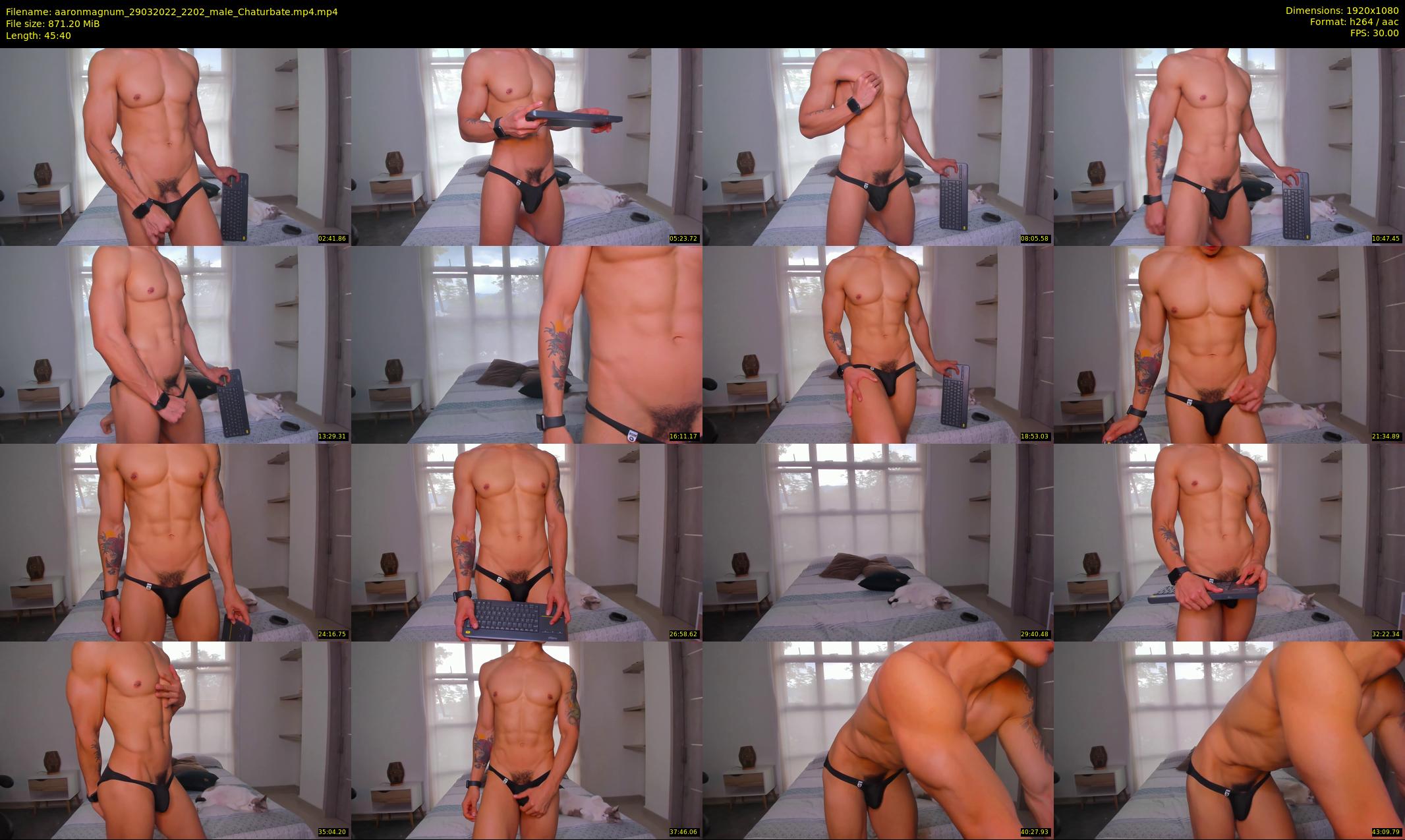 aaronmagnum — 46 minute Chaturbate male cam show recording, 1080p, Mar 29, 2022