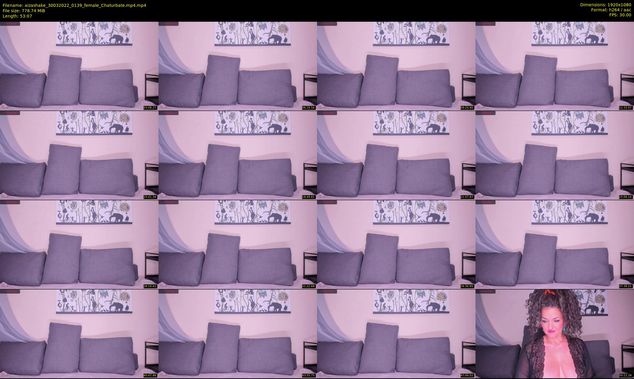 aizashake — 54 minute Chaturbate female cam show recording, 1080p, Mar 30, 2022
