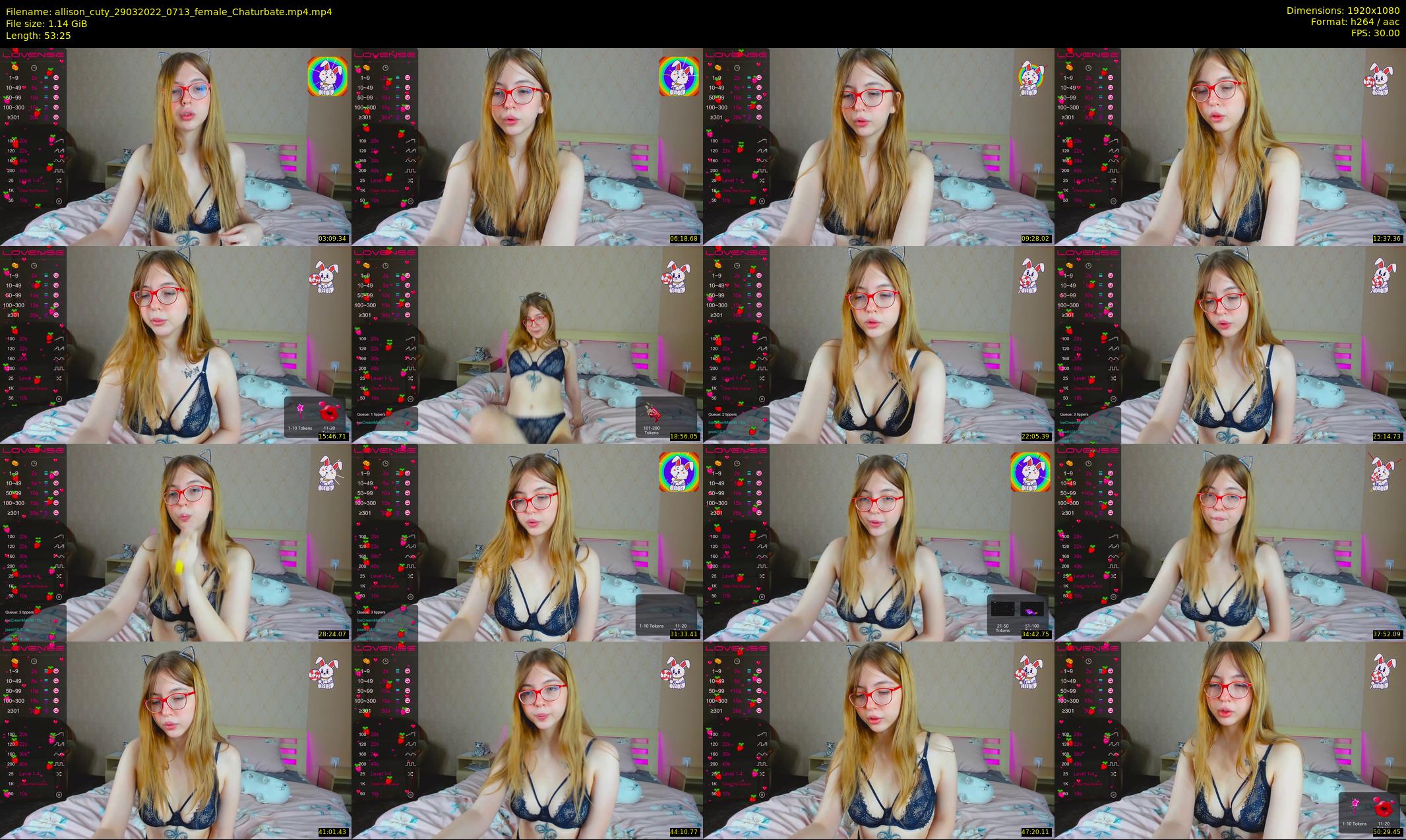 allison_cuty — 54 minute Chaturbate female cam show recording, 1080p, Mar 29, 2022