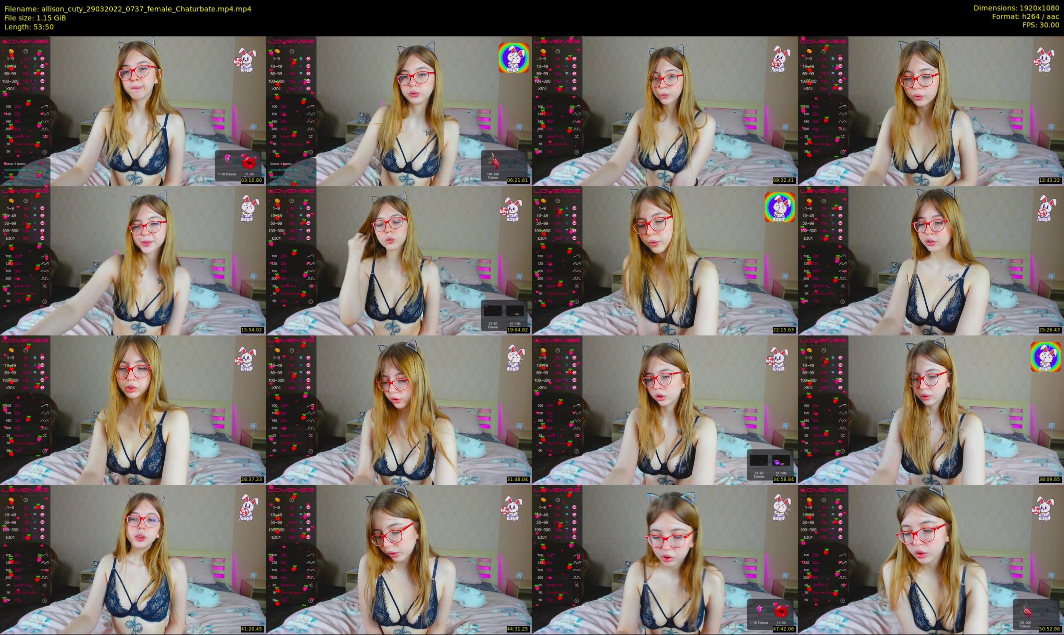 allison_cuty — 54 minute Chaturbate female cam show recording, 1080p, Mar 29, 2022
