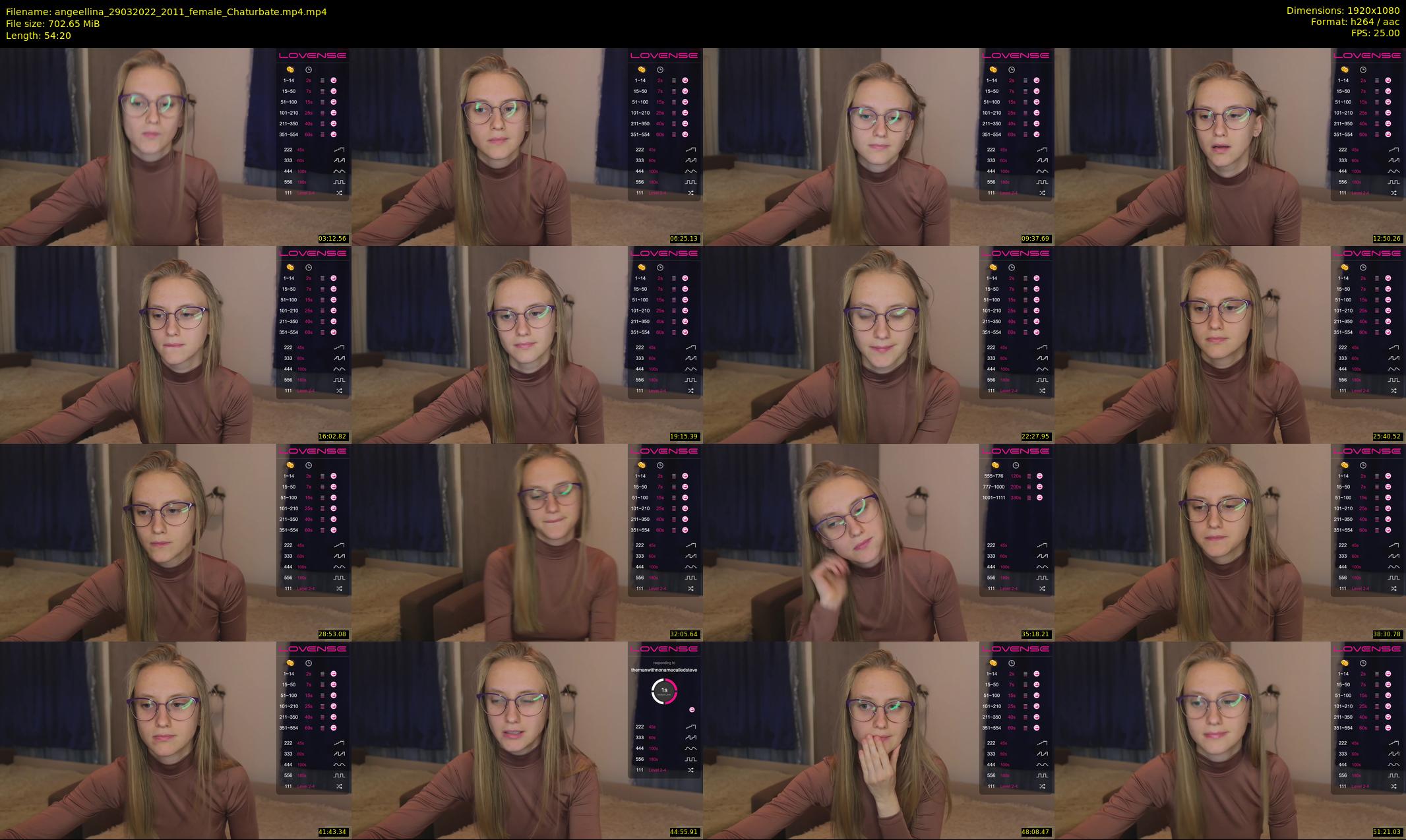 angeellina — 55 minute Chaturbate female cam show recording, 1080p, Mar 29, 2022