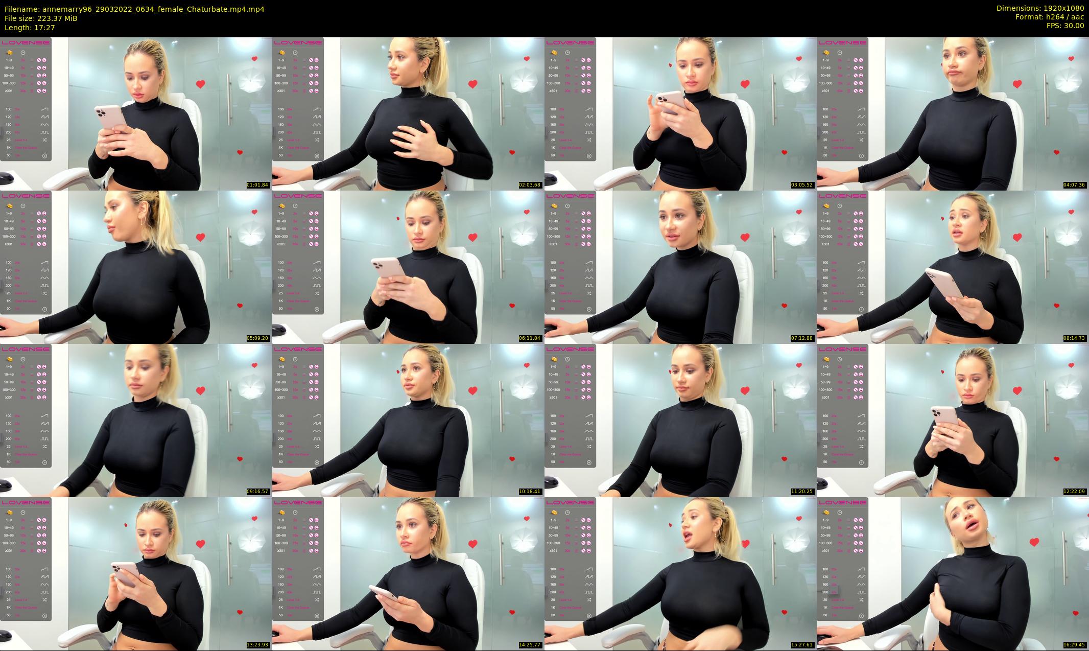 annemarry96 — 18 minute Chaturbate female cam show recording, 1080p, Mar 29, 2022