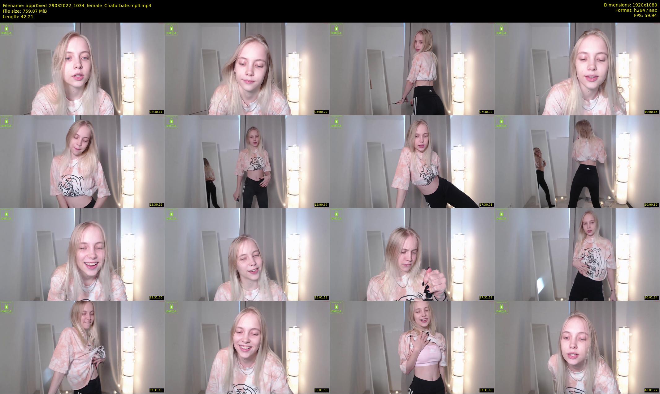 appr0ved — 43 minute Chaturbate female cam show recording, 1080p, Mar 29, 2022