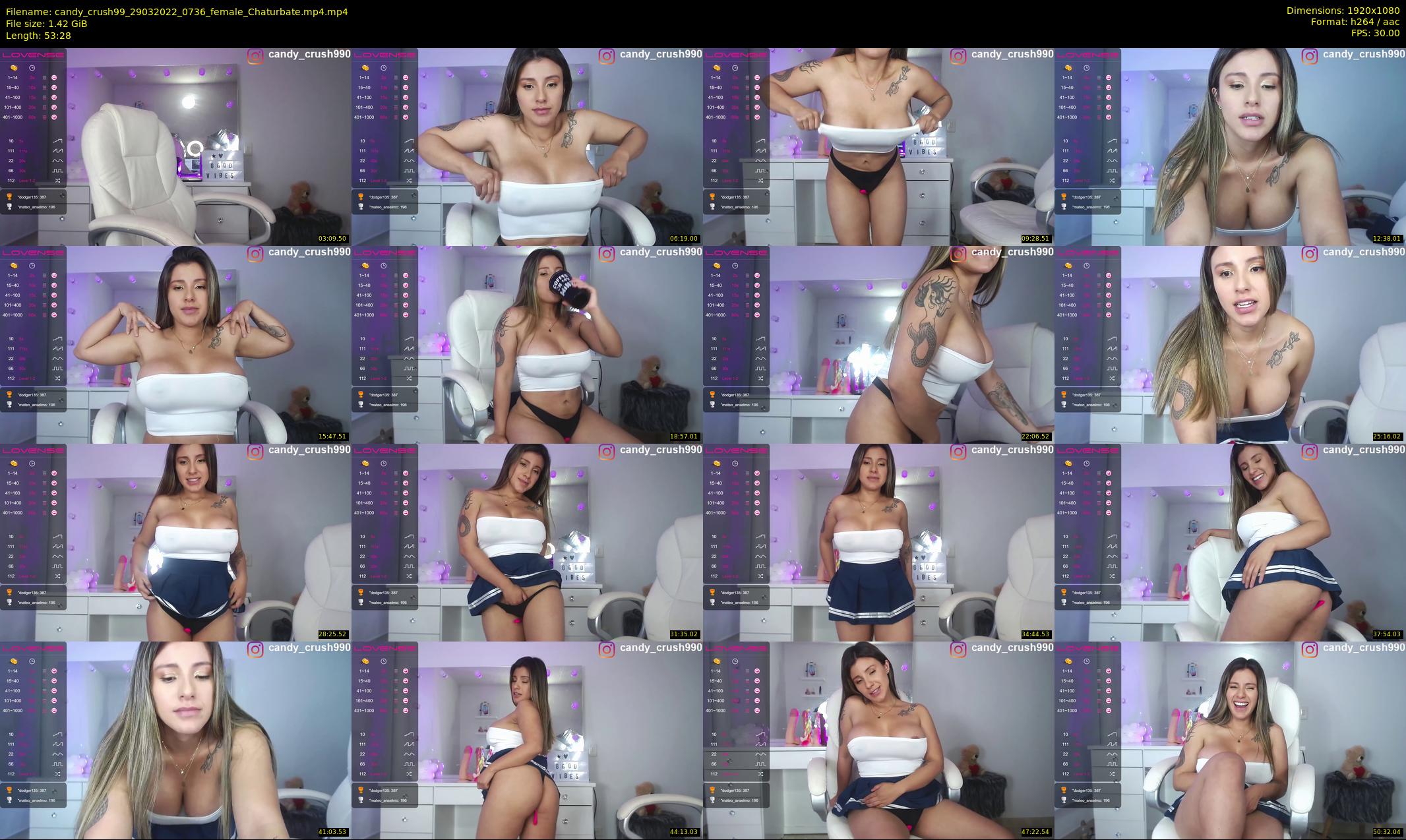 candy_crush99 — 54 minute Chaturbate female cam show recording, 1080p, Mar 29, 2022