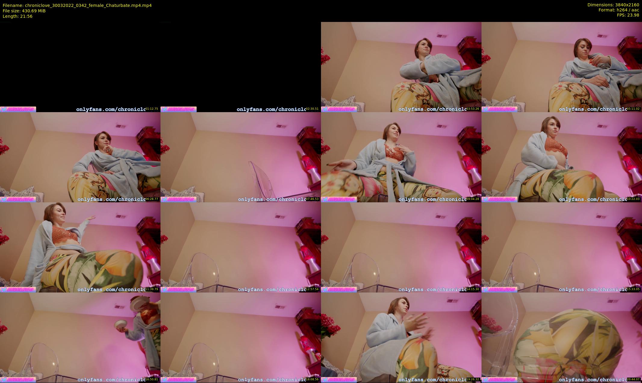 chroniclove — 22 minute Chaturbate female cam show recording, 4K, Mar 30, 2022