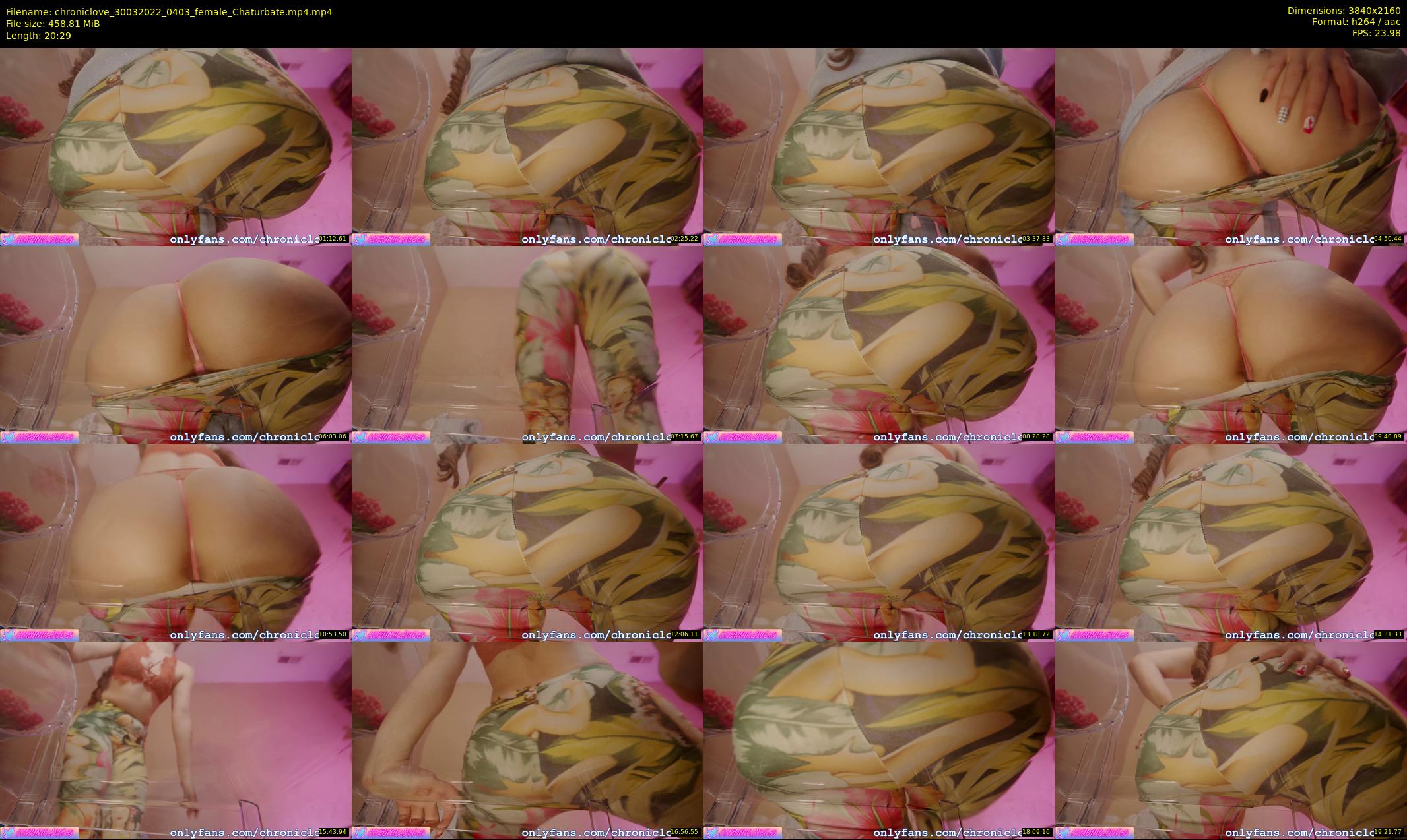 chroniclove — 21 minute Chaturbate female cam show recording, 4K, Mar 30, 2022