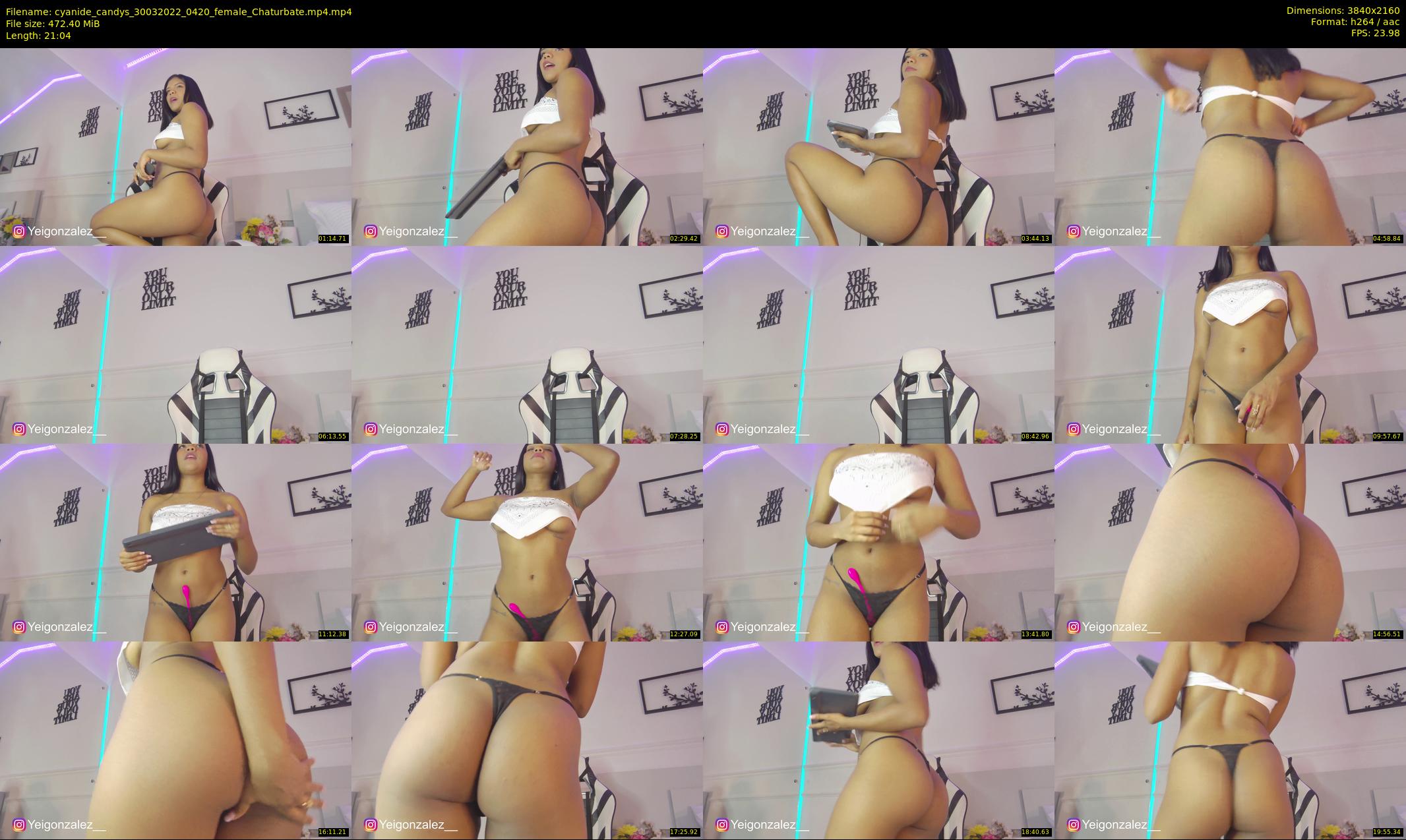 cyanide_candys — 22 minute Chaturbate female cam show recording, 4K, Mar 30, 2022