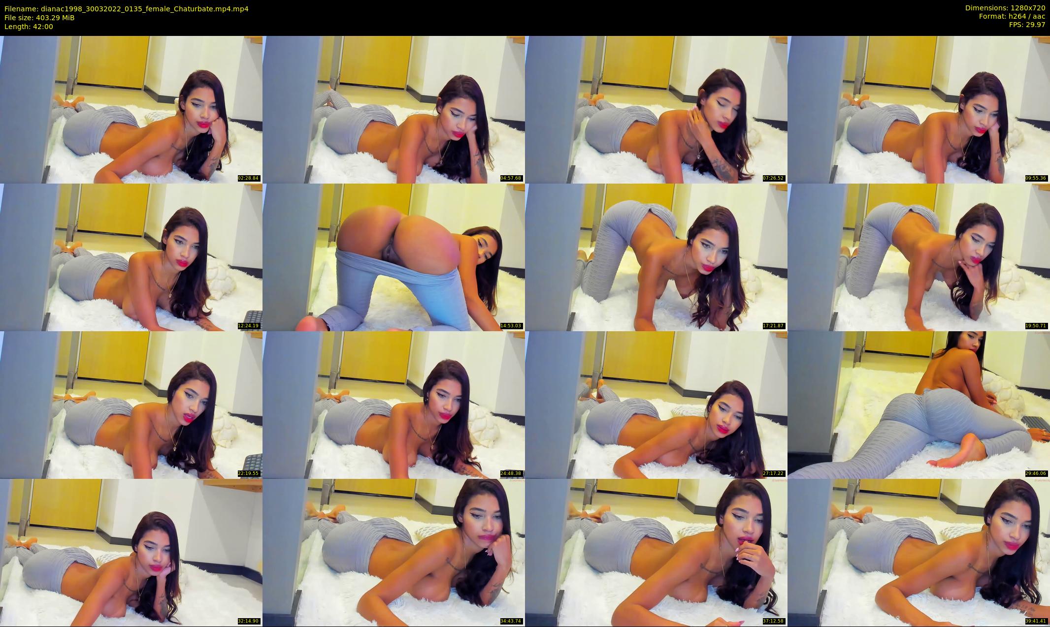 dianac1998 — 42 minute Chaturbate female cam show recording, 720p, Mar 30, 2022