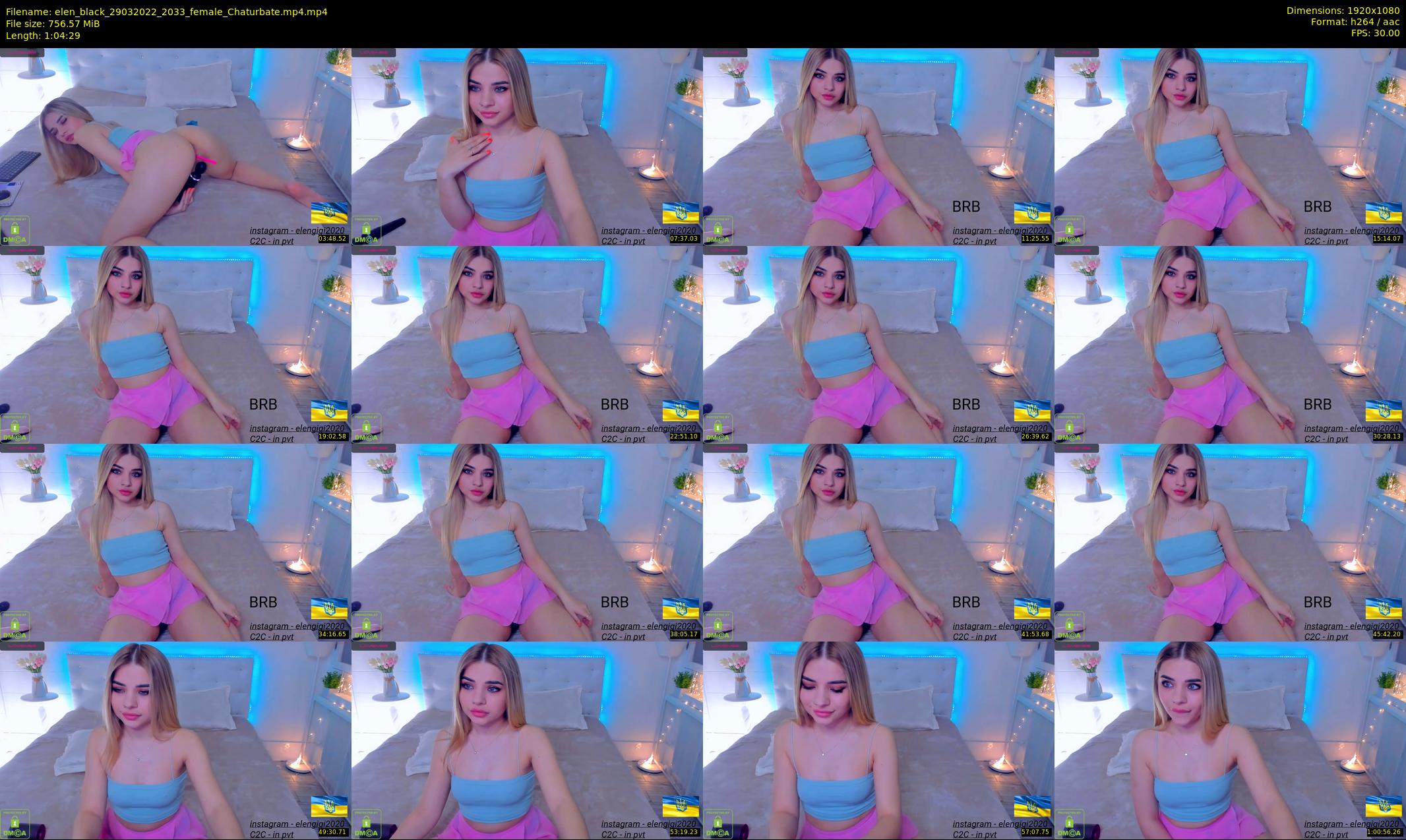 elen_black — 65 minute Chaturbate female cam show recording, 1080p, Mar 29, 2022