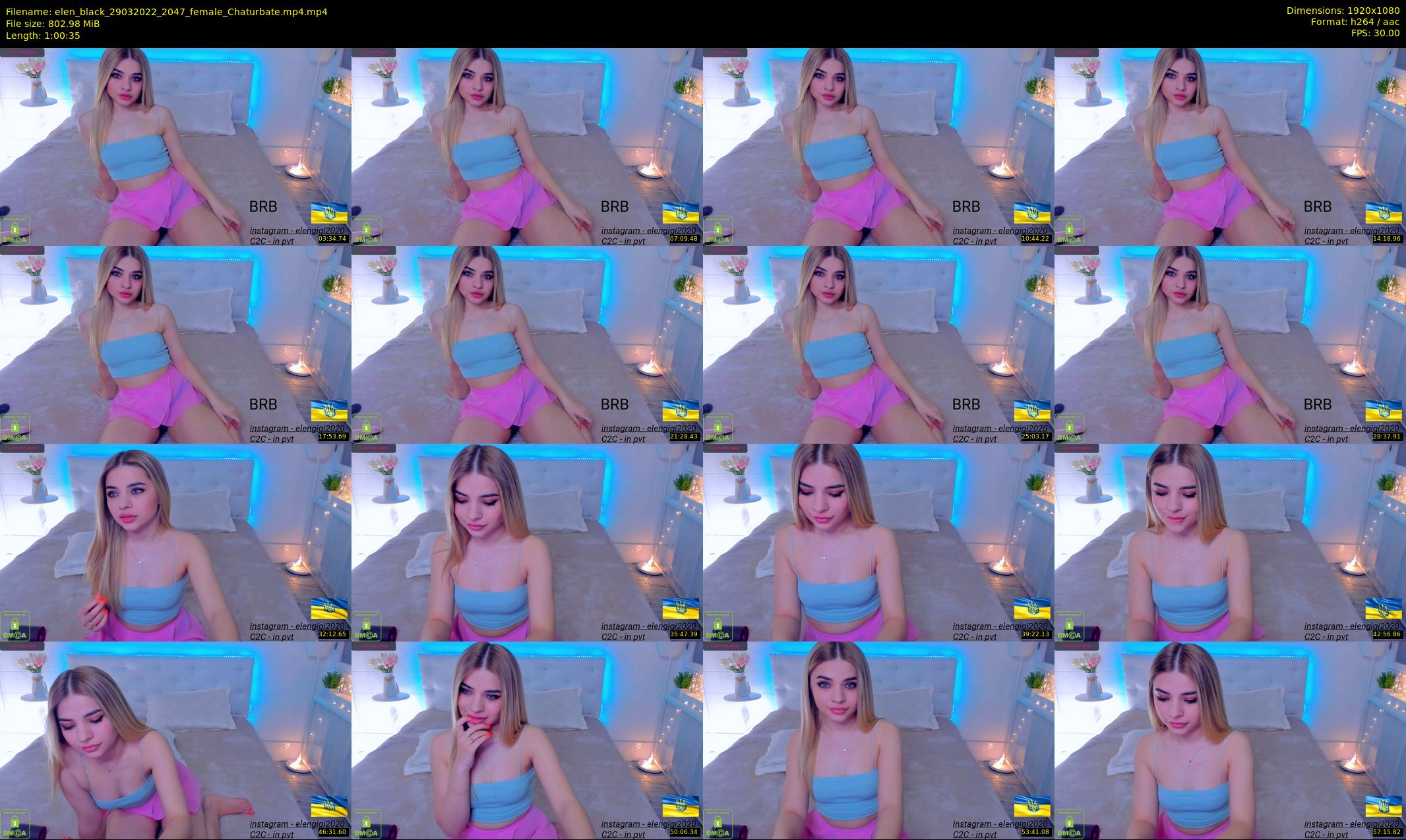elen_black — 61 minute Chaturbate female cam show recording, 1080p, Mar 29, 2022