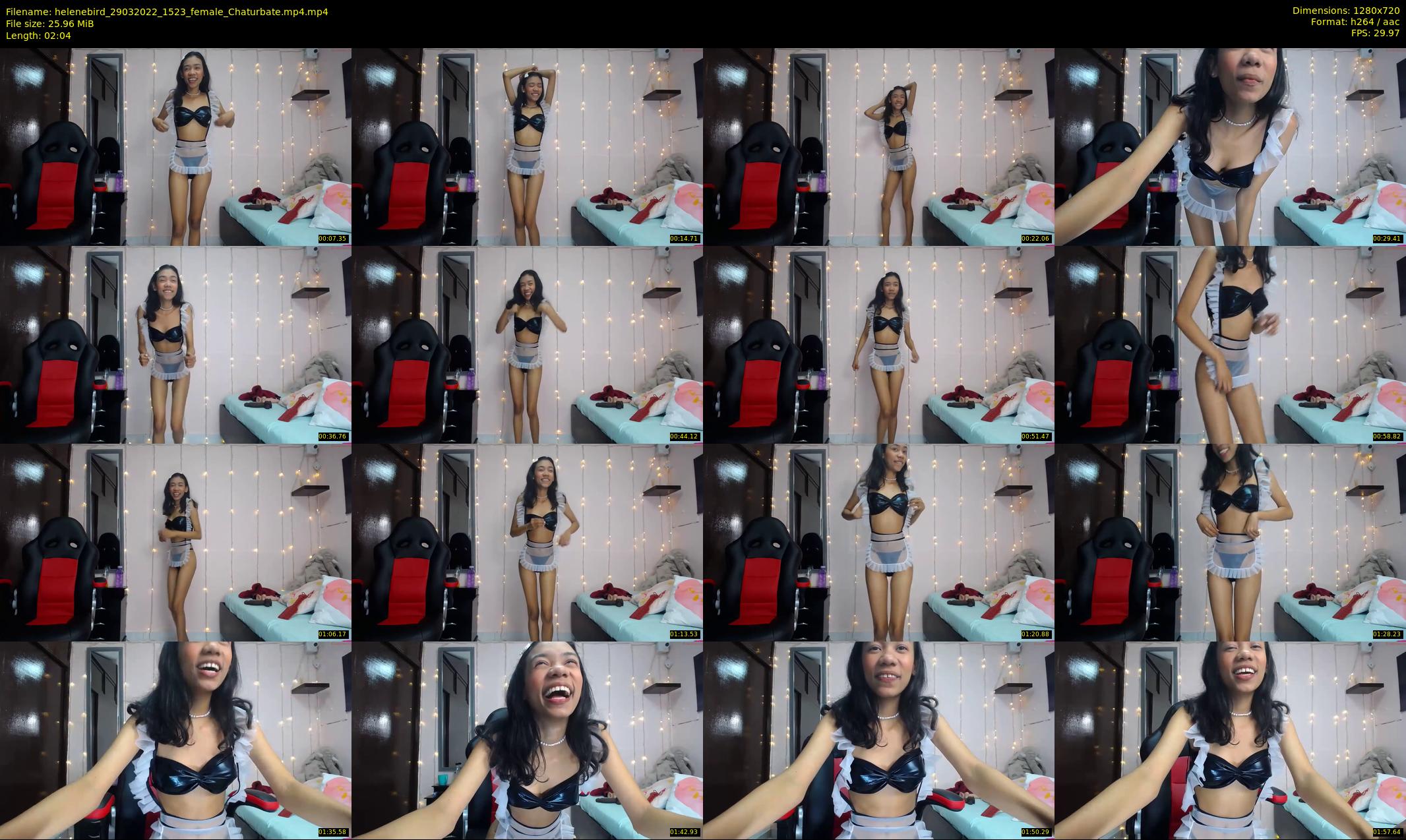 helenebird — 3 minute Chaturbate female cam show recording, 720p, Mar 29, 2022