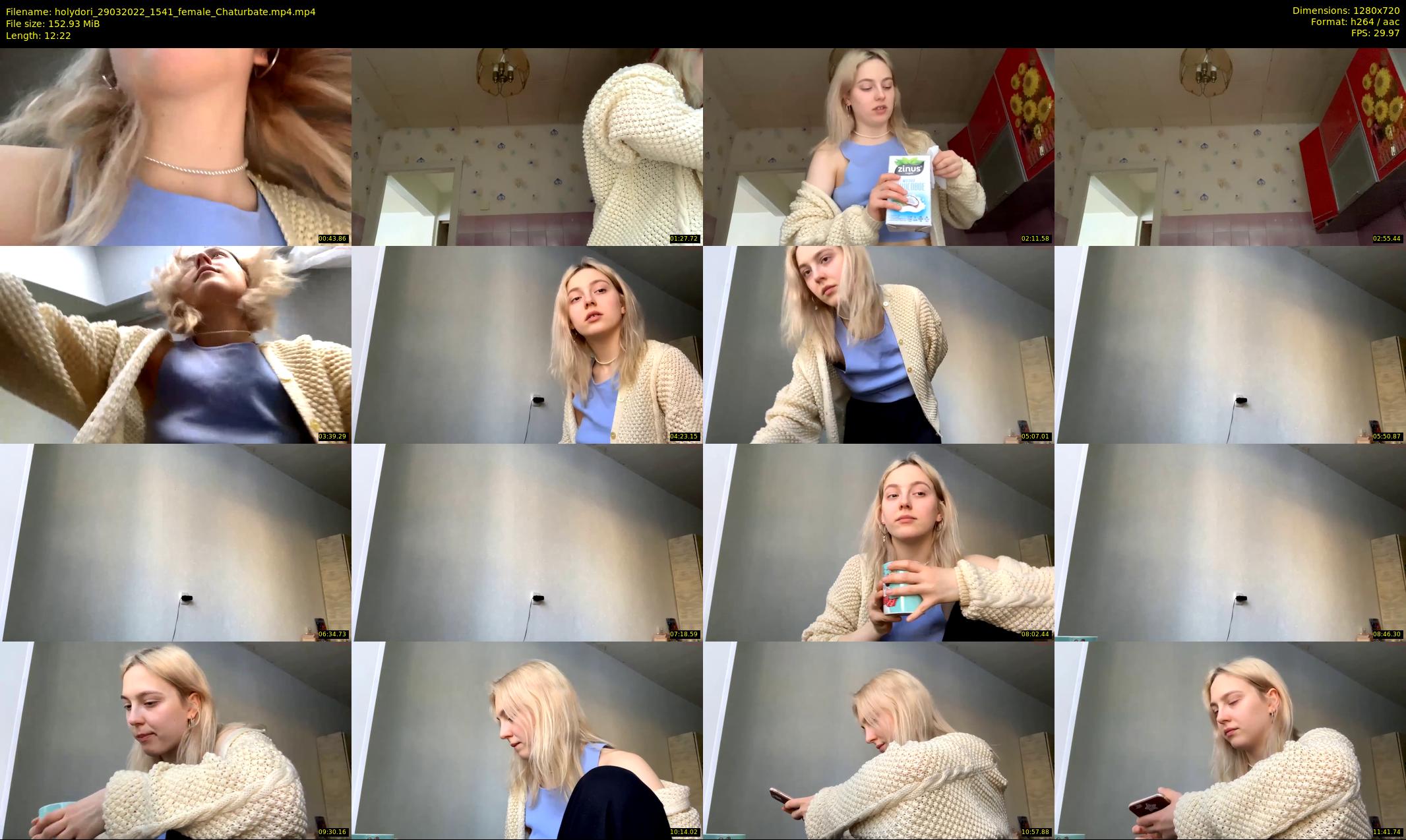 holydori — 13 minute Chaturbate female cam show recording, 720p, Mar 29, 2022