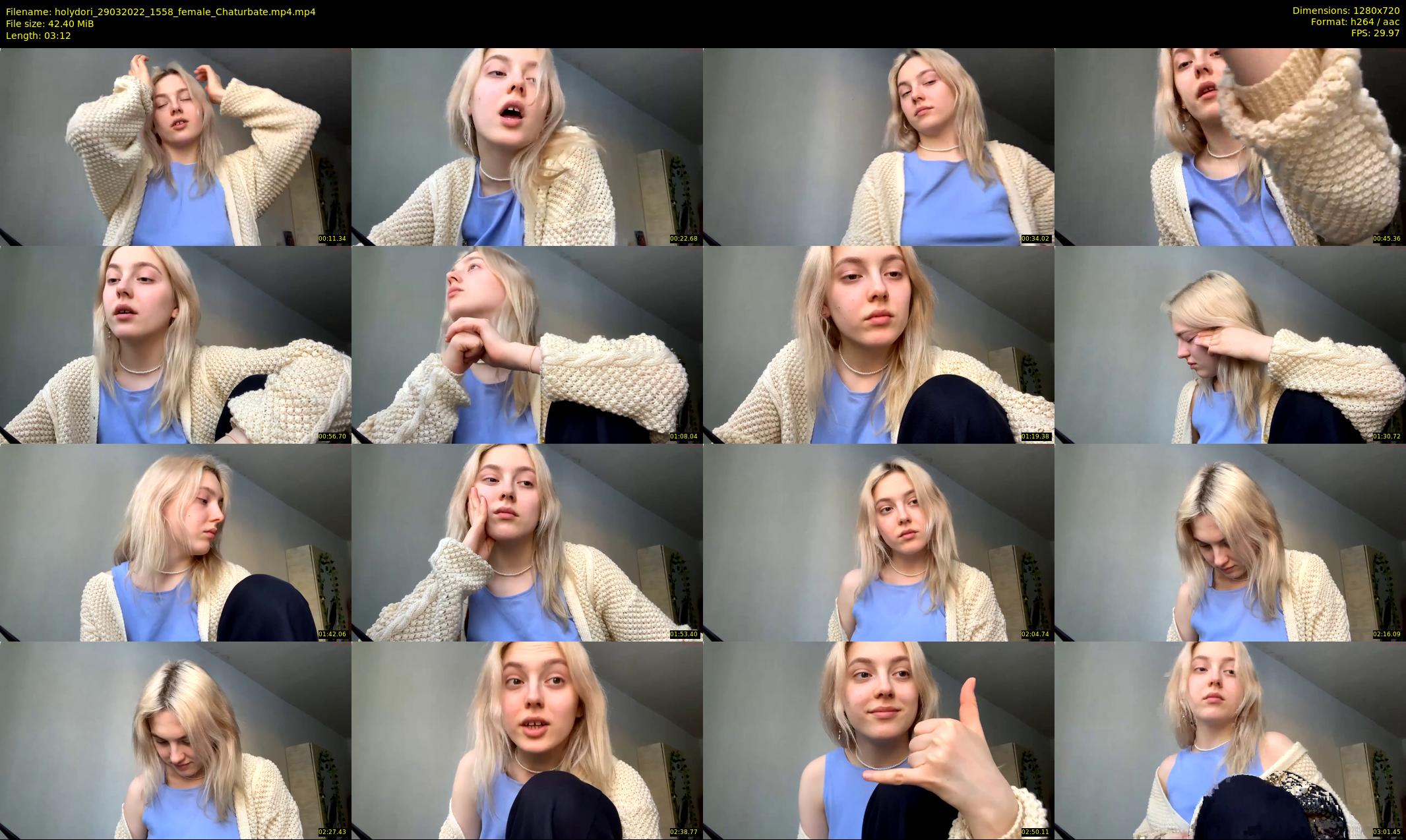 holydori — 4 minute Chaturbate female cam show recording, 720p, Mar 29, 2022