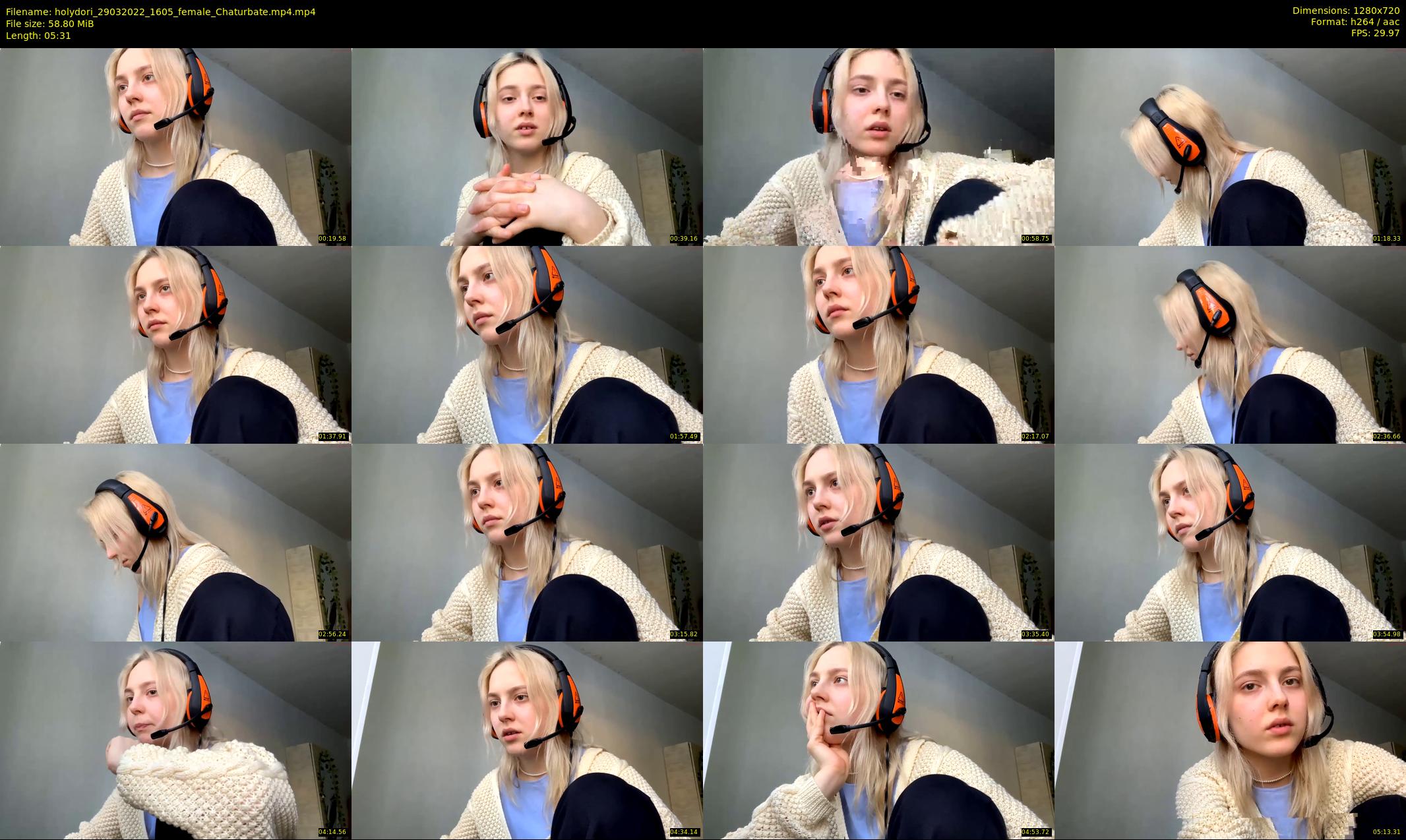 holydori — 6 minute Chaturbate female cam show recording, 720p, Mar 29, 2022