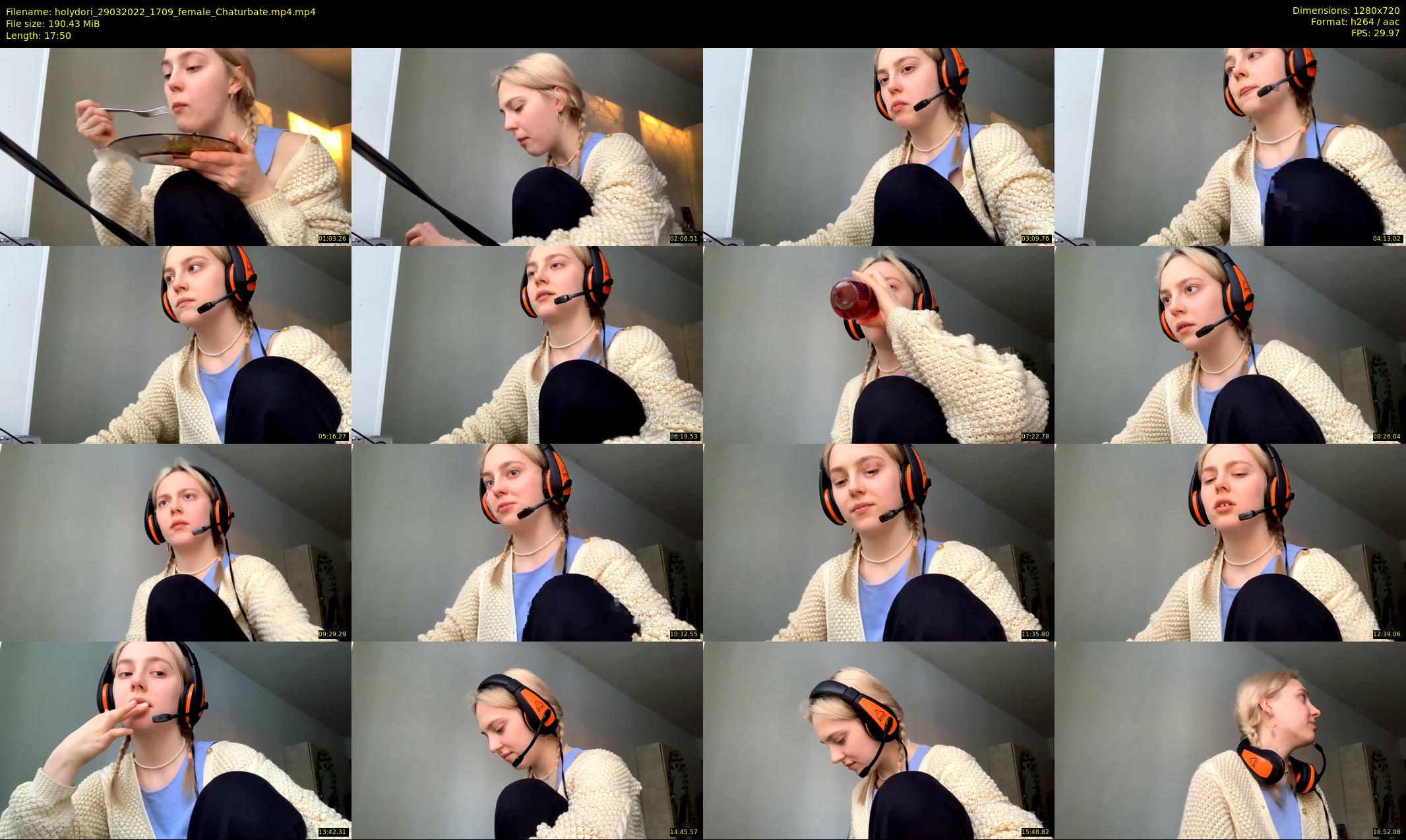 holydori — 18 minute Chaturbate female cam show recording, 720p, Mar 29, 2022