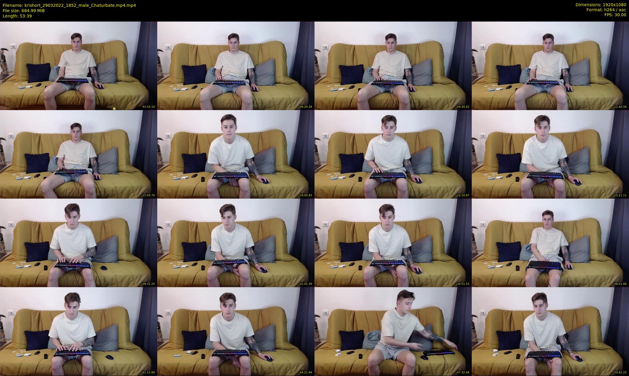 krishort — 54 minute Chaturbate male cam show recording, 1080p, Mar 29, 2022