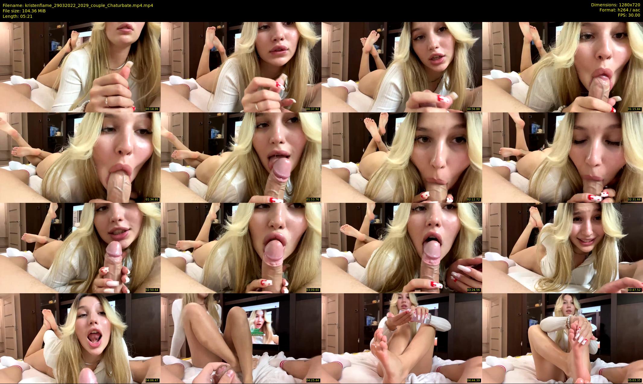 kristenflame — 6 minute Chaturbate couple cam show recording, 720p, Mar 29, 2022