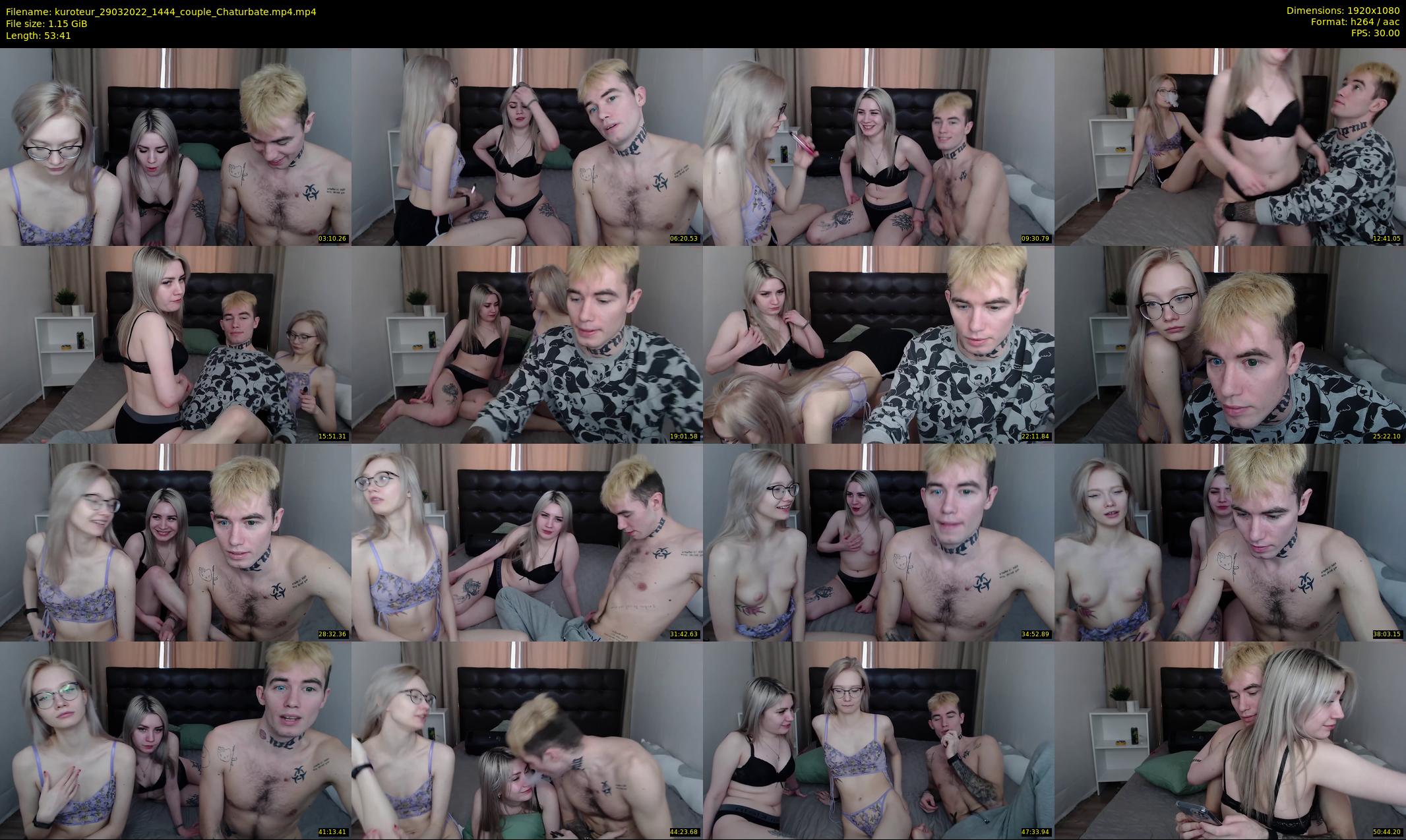kuroteur — 54 minute Chaturbate couple cam show recording, 1080p, Mar 29, 2022