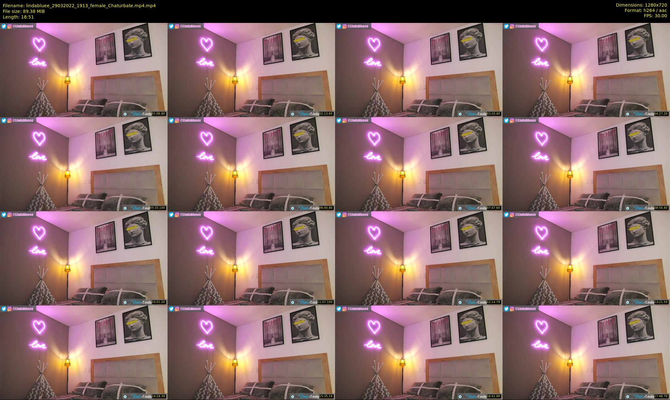 lindabluee — 19 minute Chaturbate female cam show recording, 720p, Mar 29, 2022